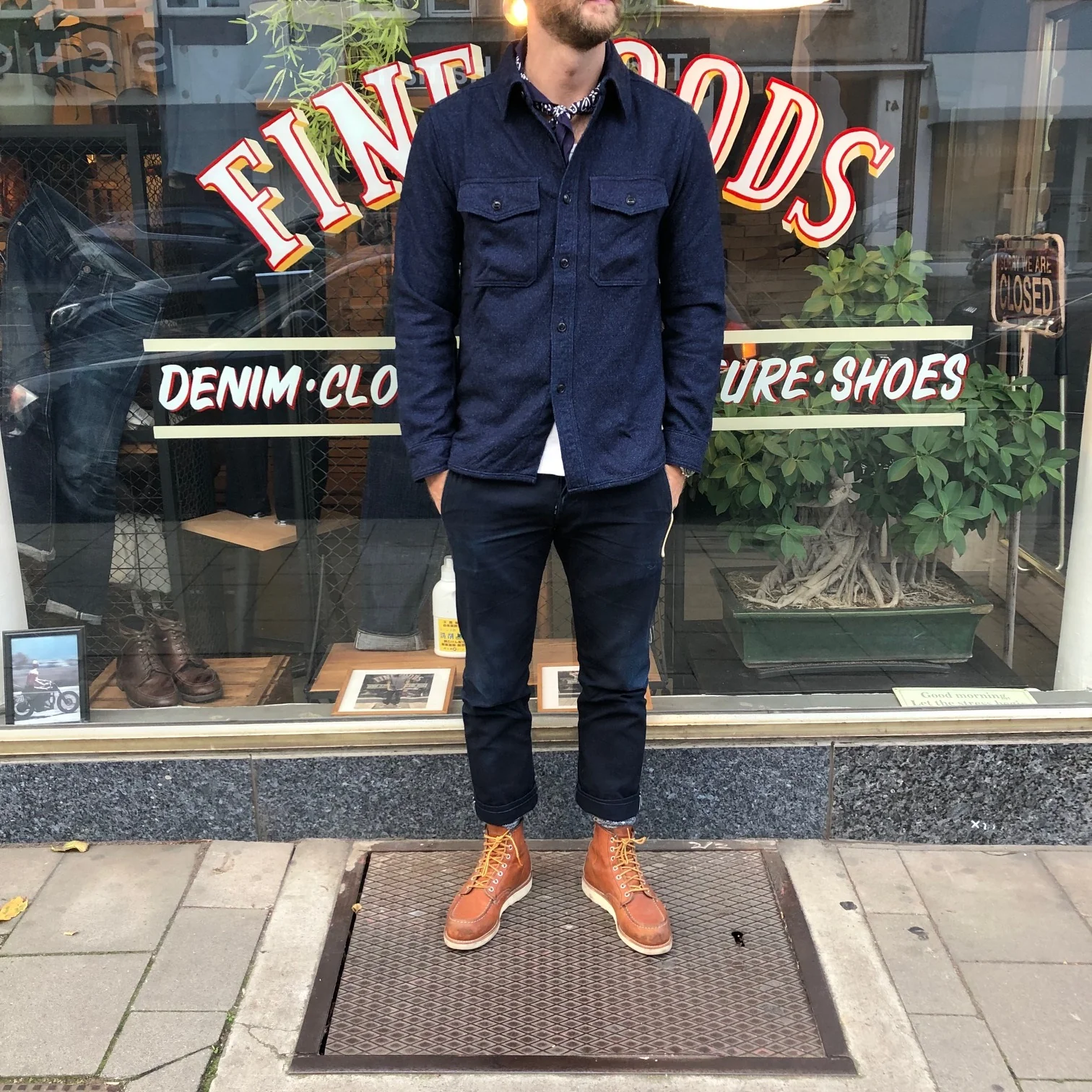 ues | indigo extra heavy flannel shirt amundsen - Image 3