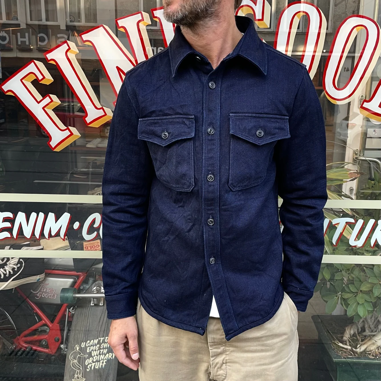 ues | indigo tricotine shirt - Image 2