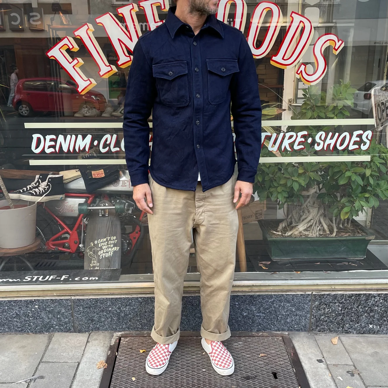 ues | indigo tricotine shirt - Image 3