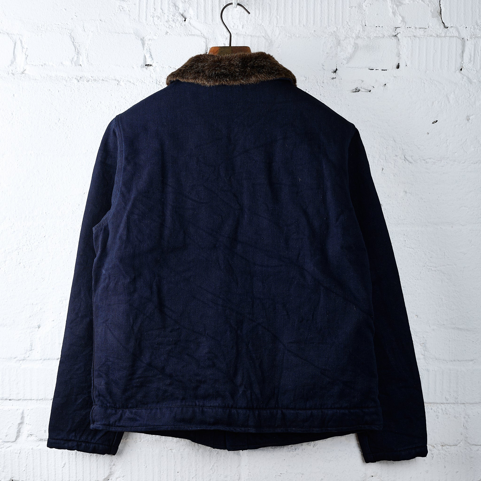 ues | indigo tricotine short length deck jacket - Image 2
