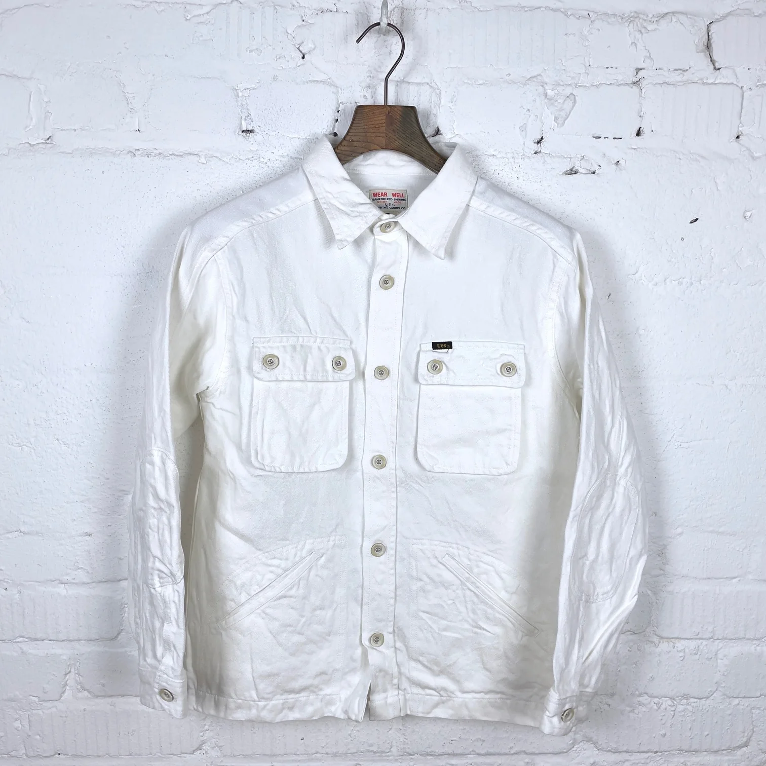 ues | linen shirt jacket white
