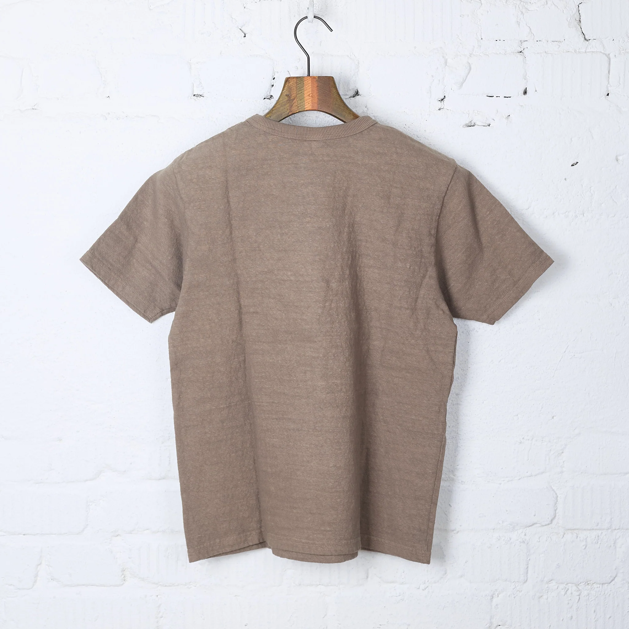 ues | no. 8. slub nep t-shirt - brown - Image 3
