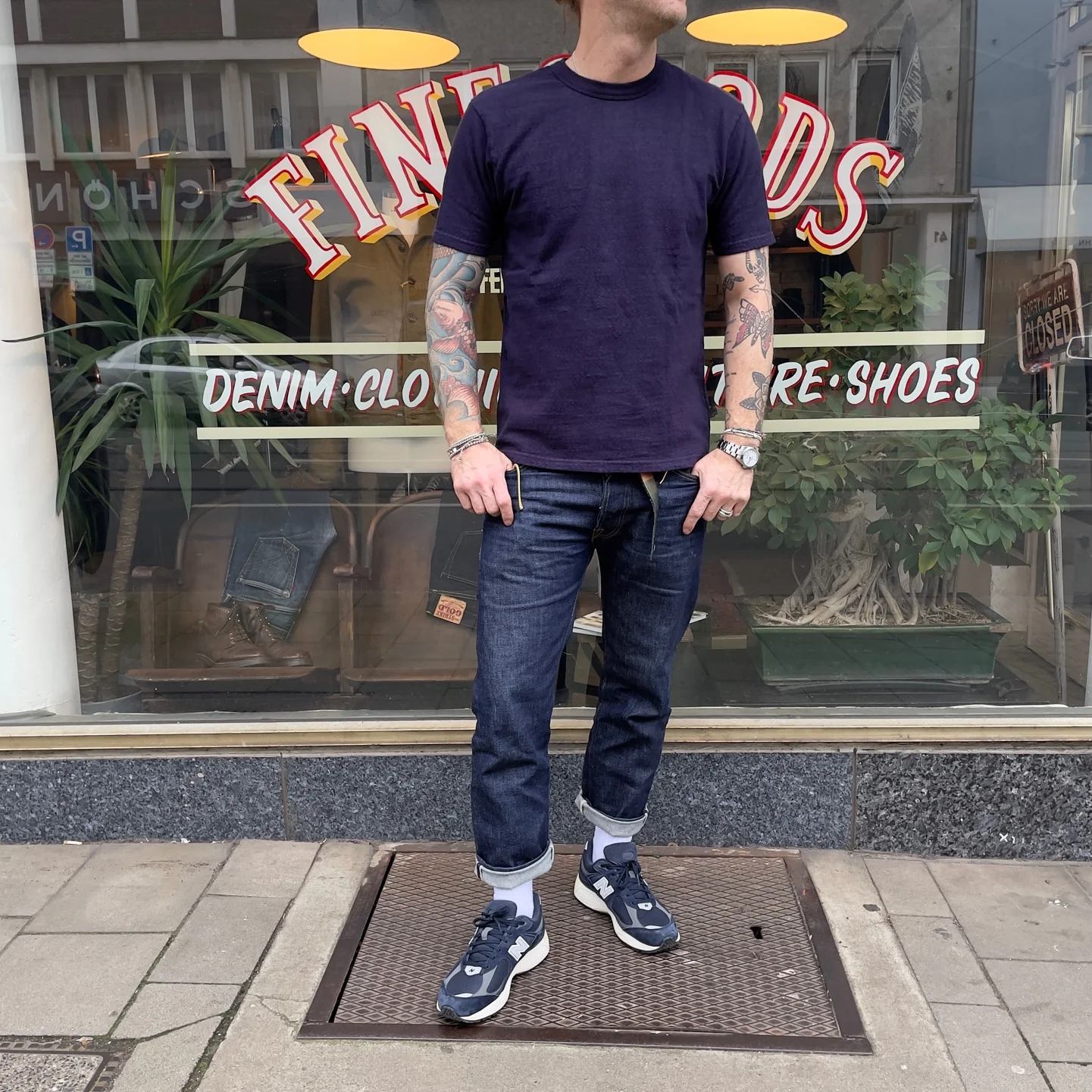 ues | no. 8. slub nep t-shirt - navy - Image 3