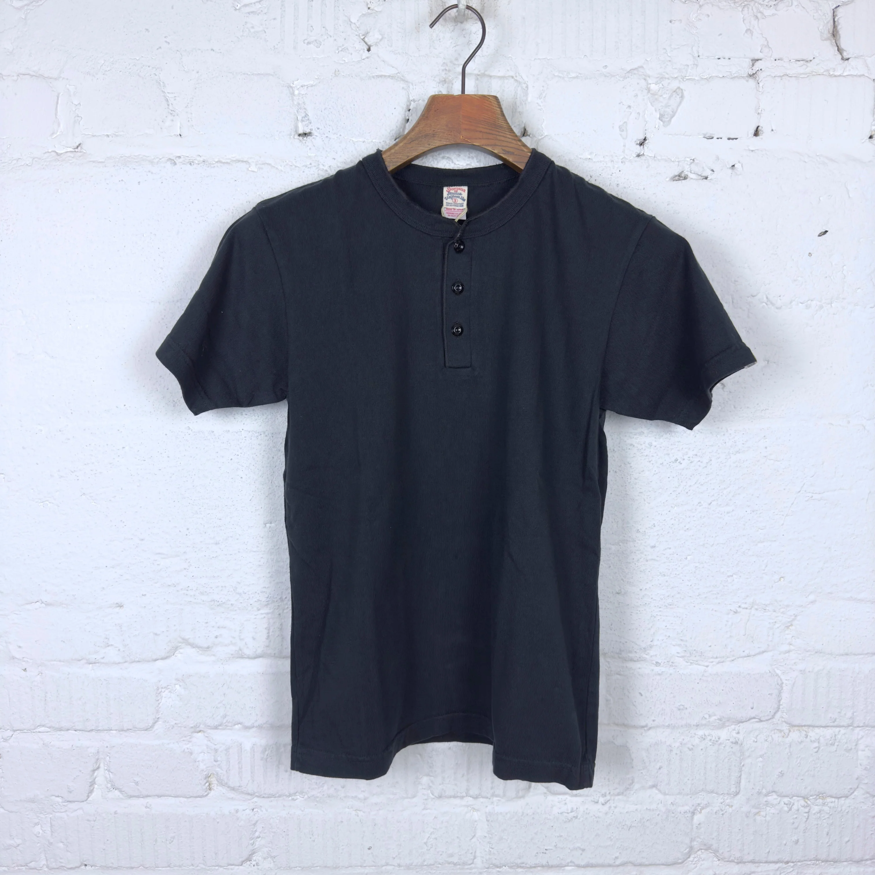 ues | ramayana henley neck t-shirt black