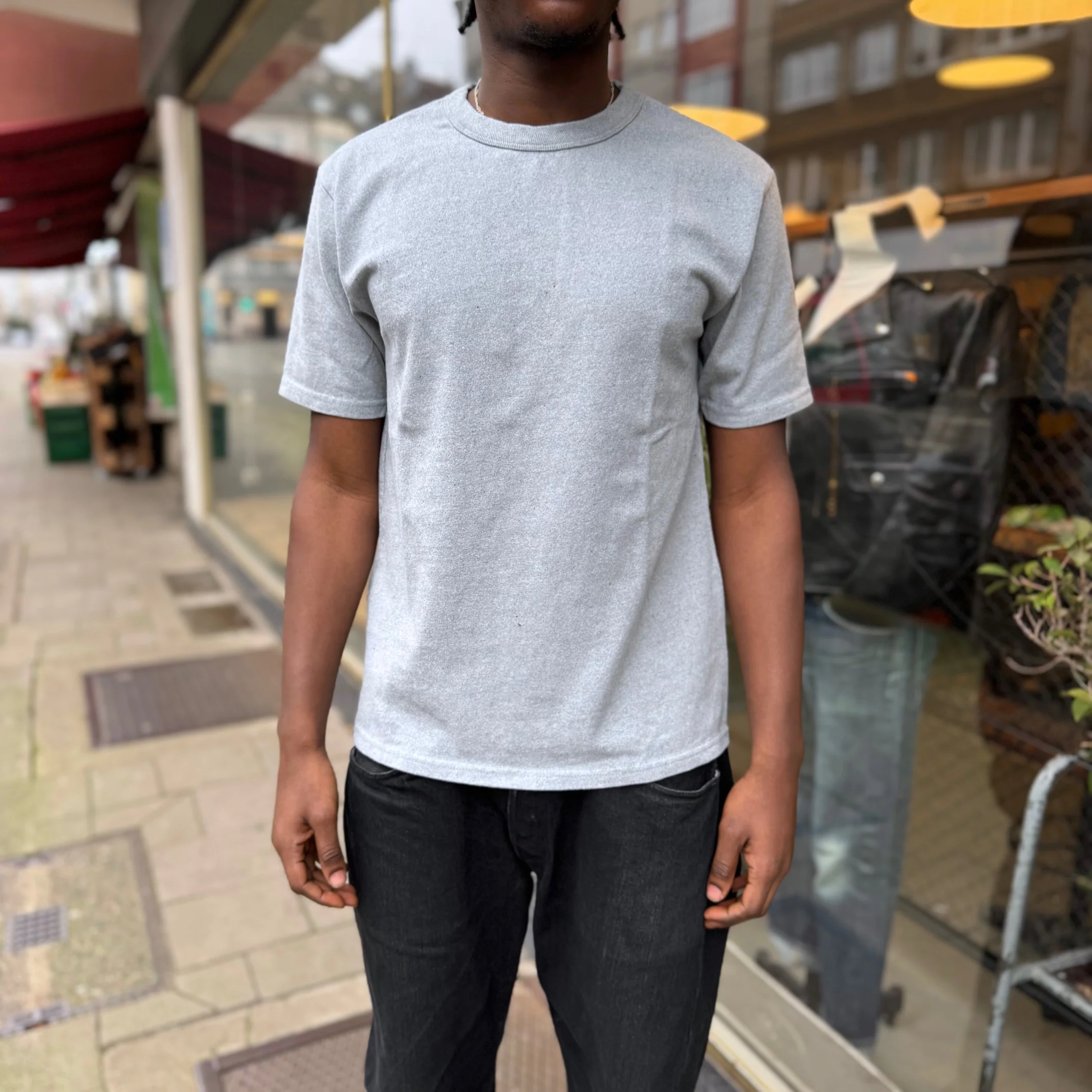 ues | recycled s/s denim t-shirt sax blue - Image 2