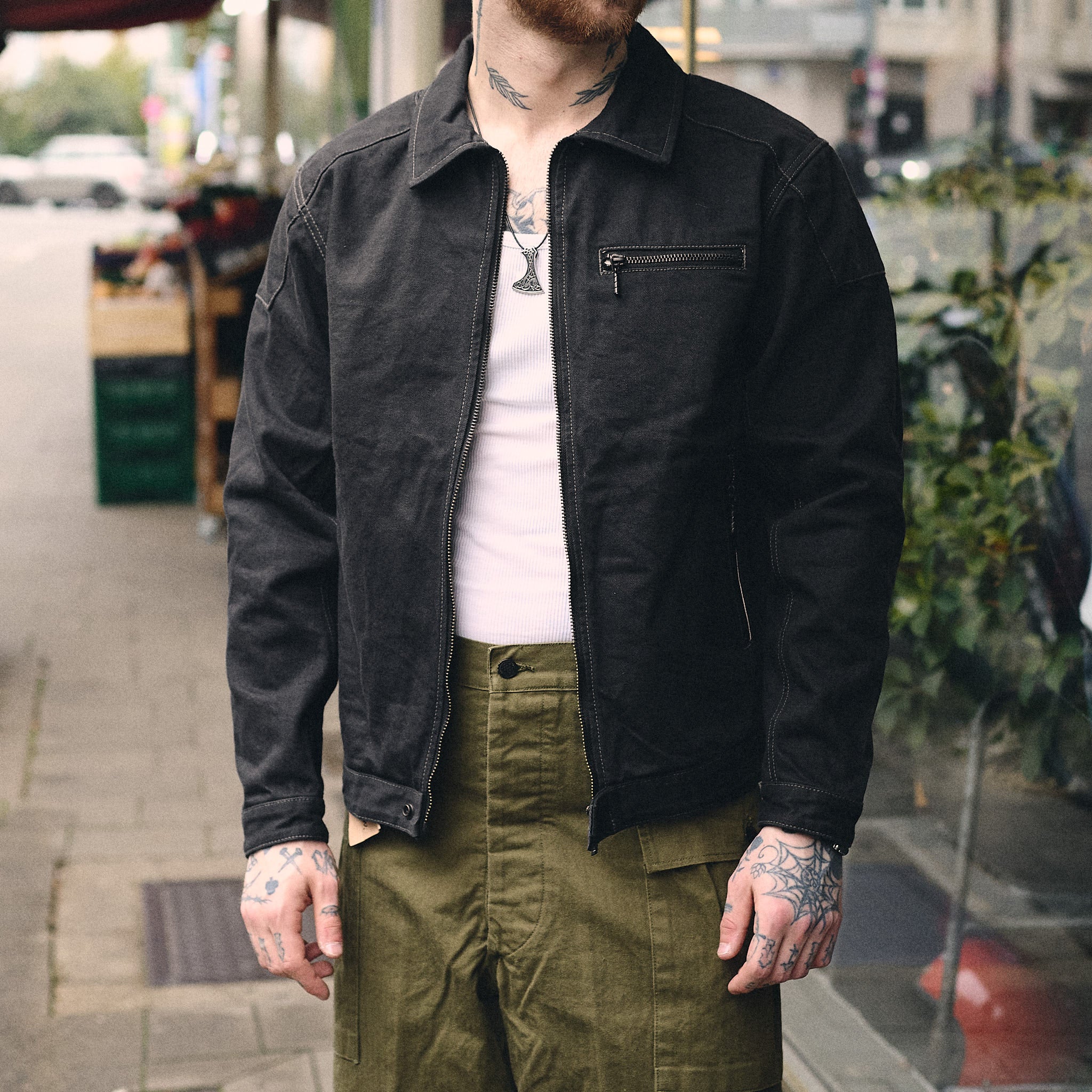 ues | single riders denim jacket - black - Image 2