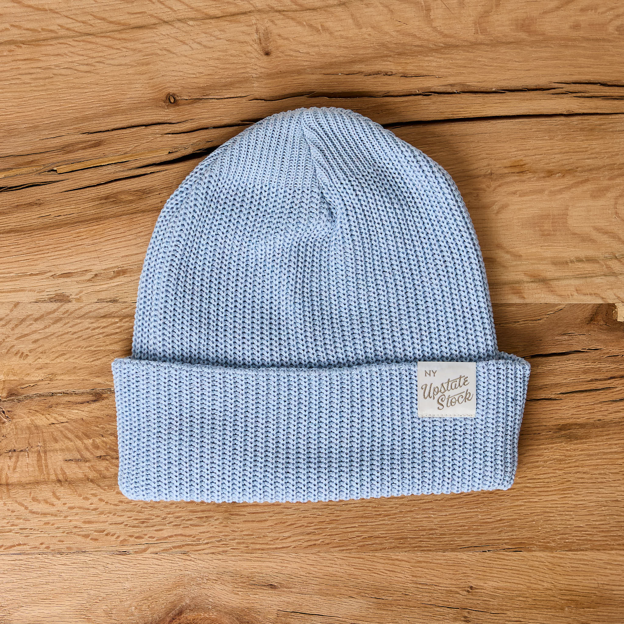 upstate stock | celestial blue fine upcycled cotton watchcap