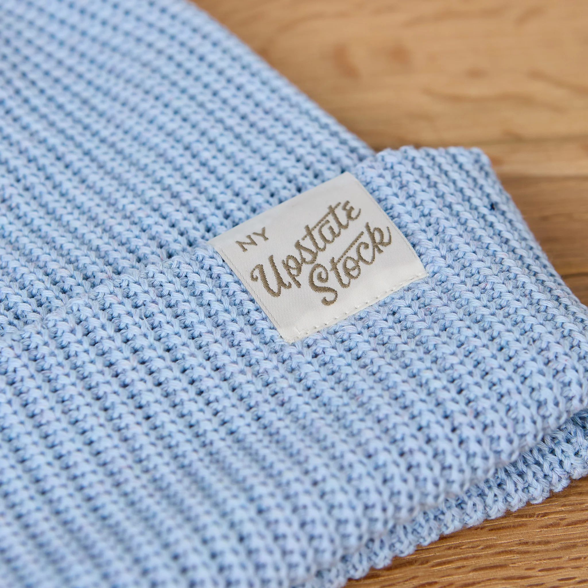 upstate stock | celestial blue fine upcycled cotton watchcap - Image 2