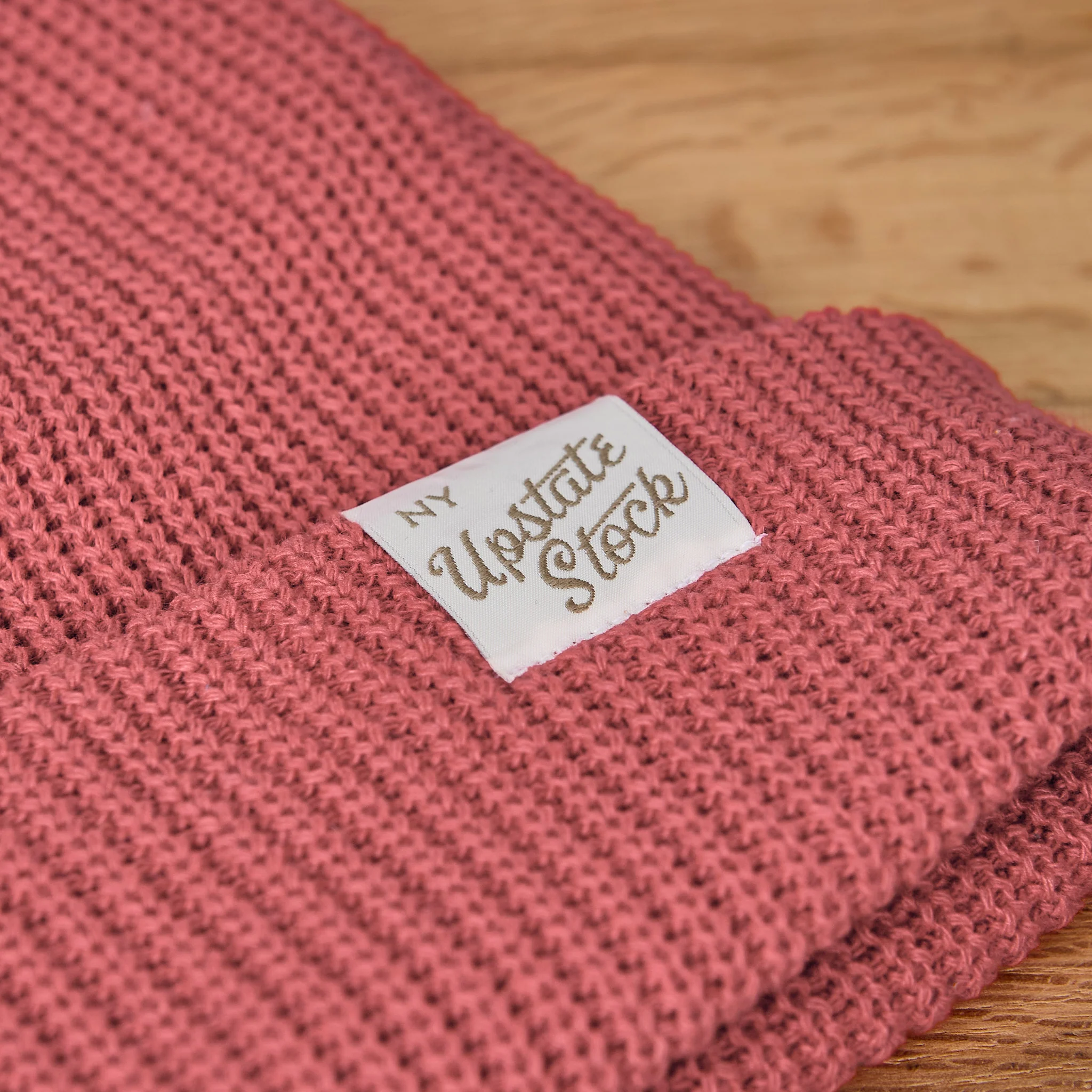 upstate stock | coral fine upcycled cotton watchcap - Image 2