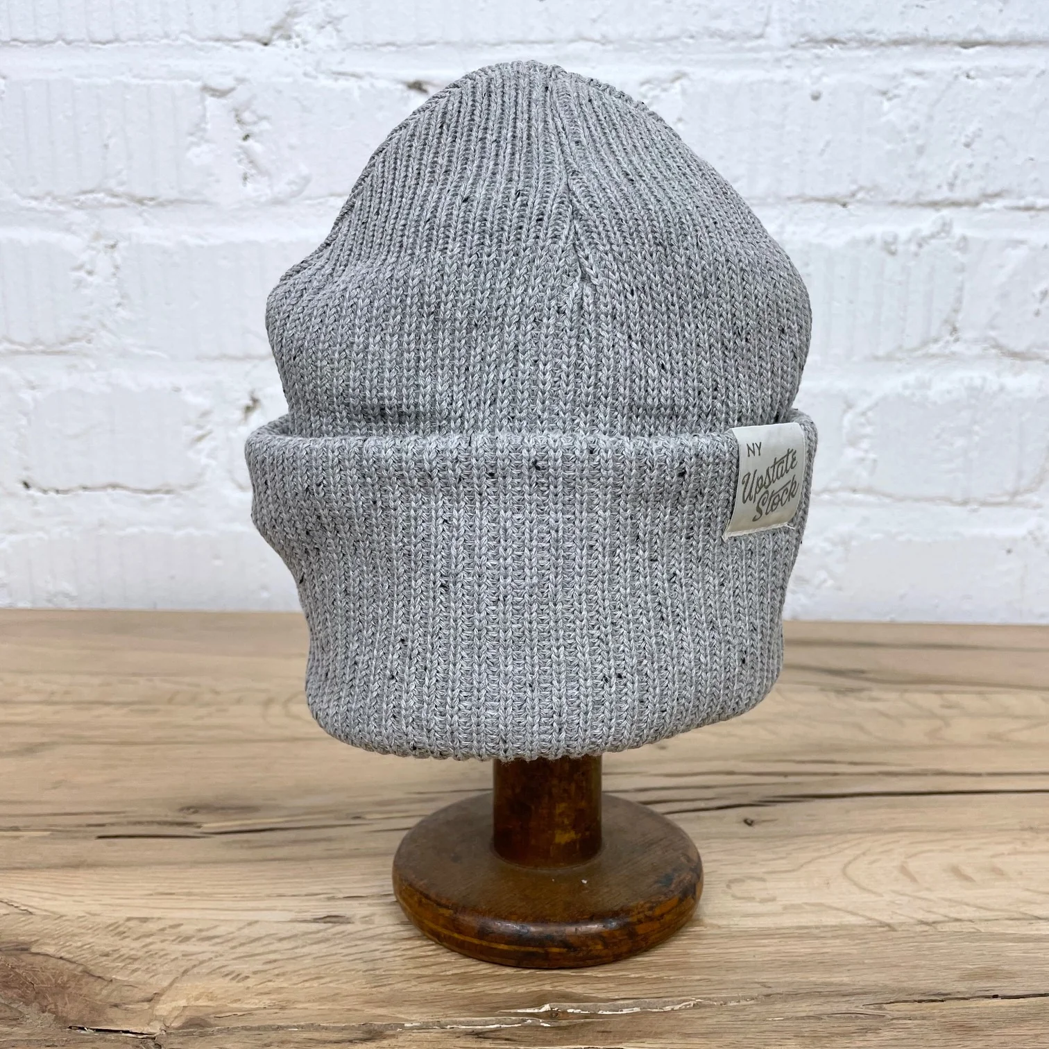 upstate stock | grey fleck super fine upcycled cotton watchcap