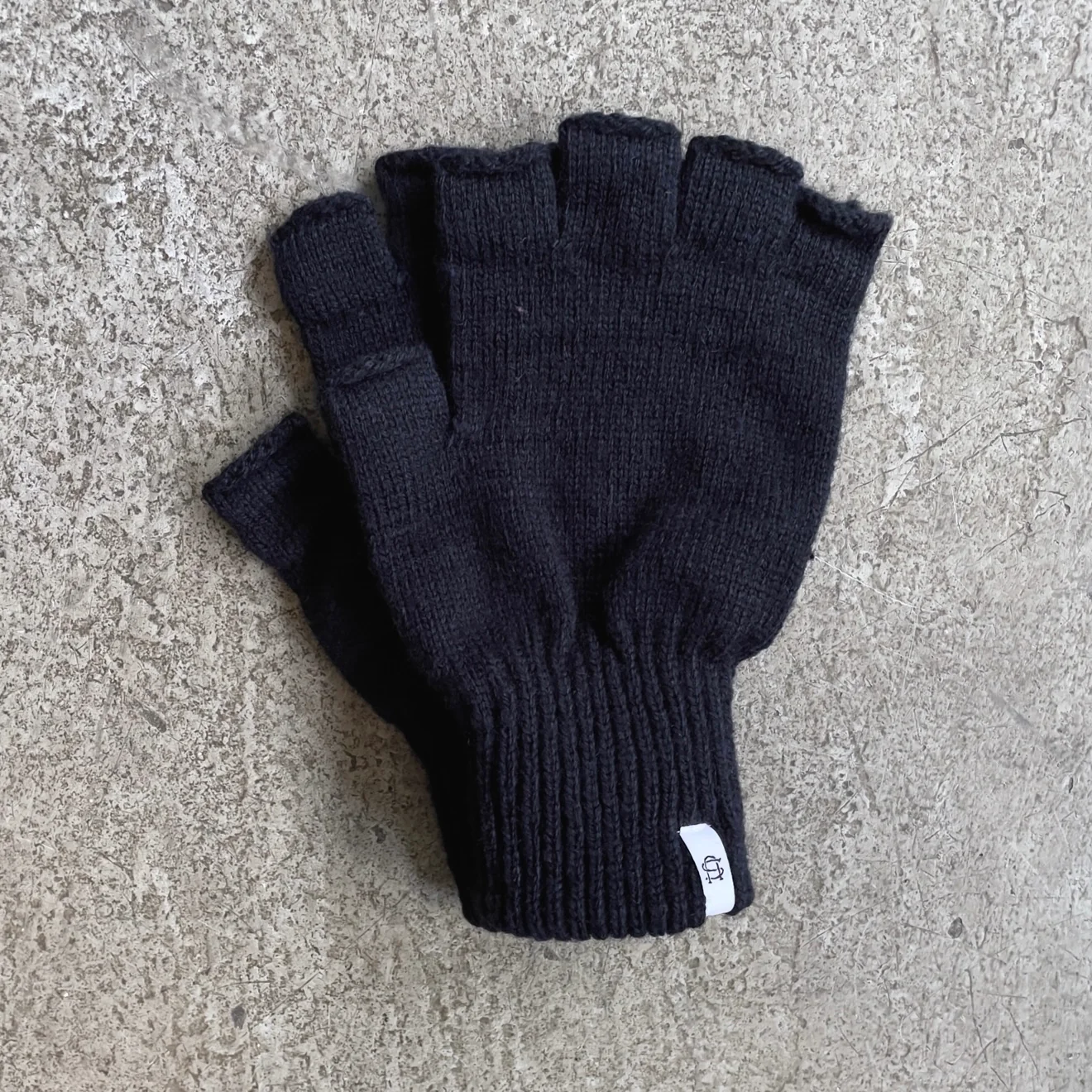 upstate stock | navy melange fingerless ragg wool gloves