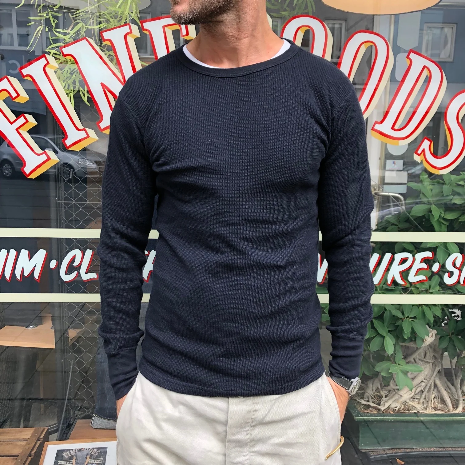 velva sheen | black indigo 1pac slub thermal - Image 2