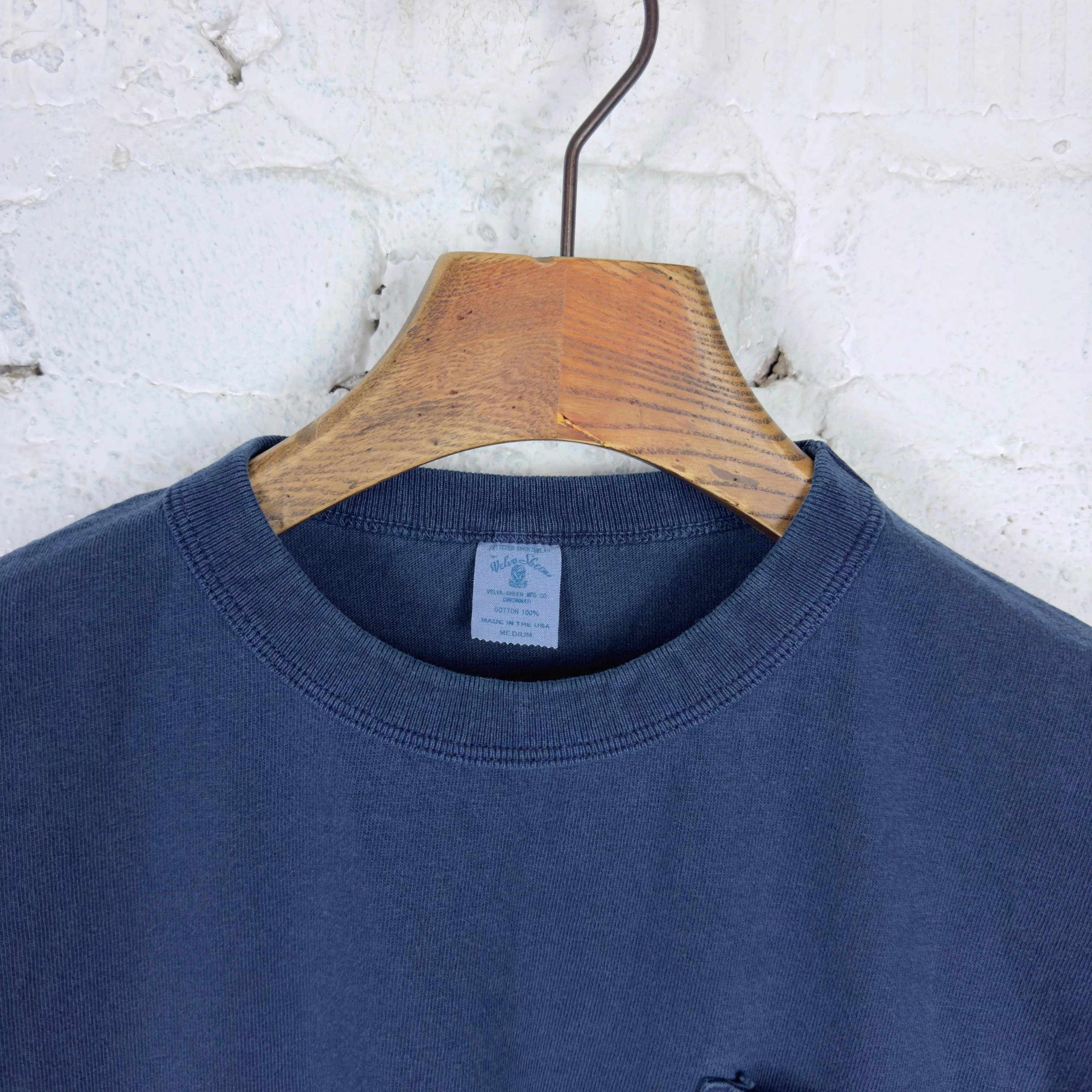 velva sheen | pigment dyed pocket tee navy - Image 3