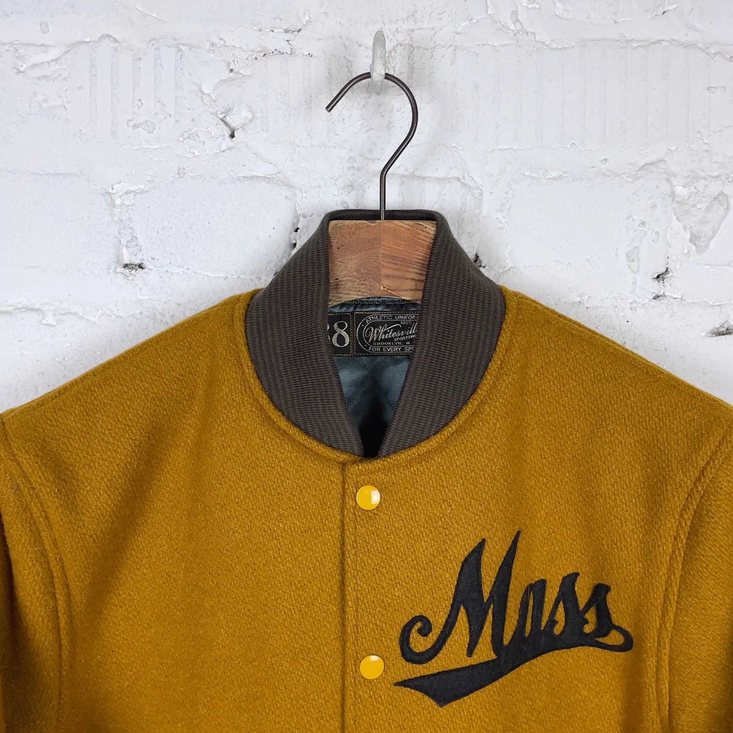 whitesville | 30oz all wool melton award jacket "heritage" - gold - Image 3