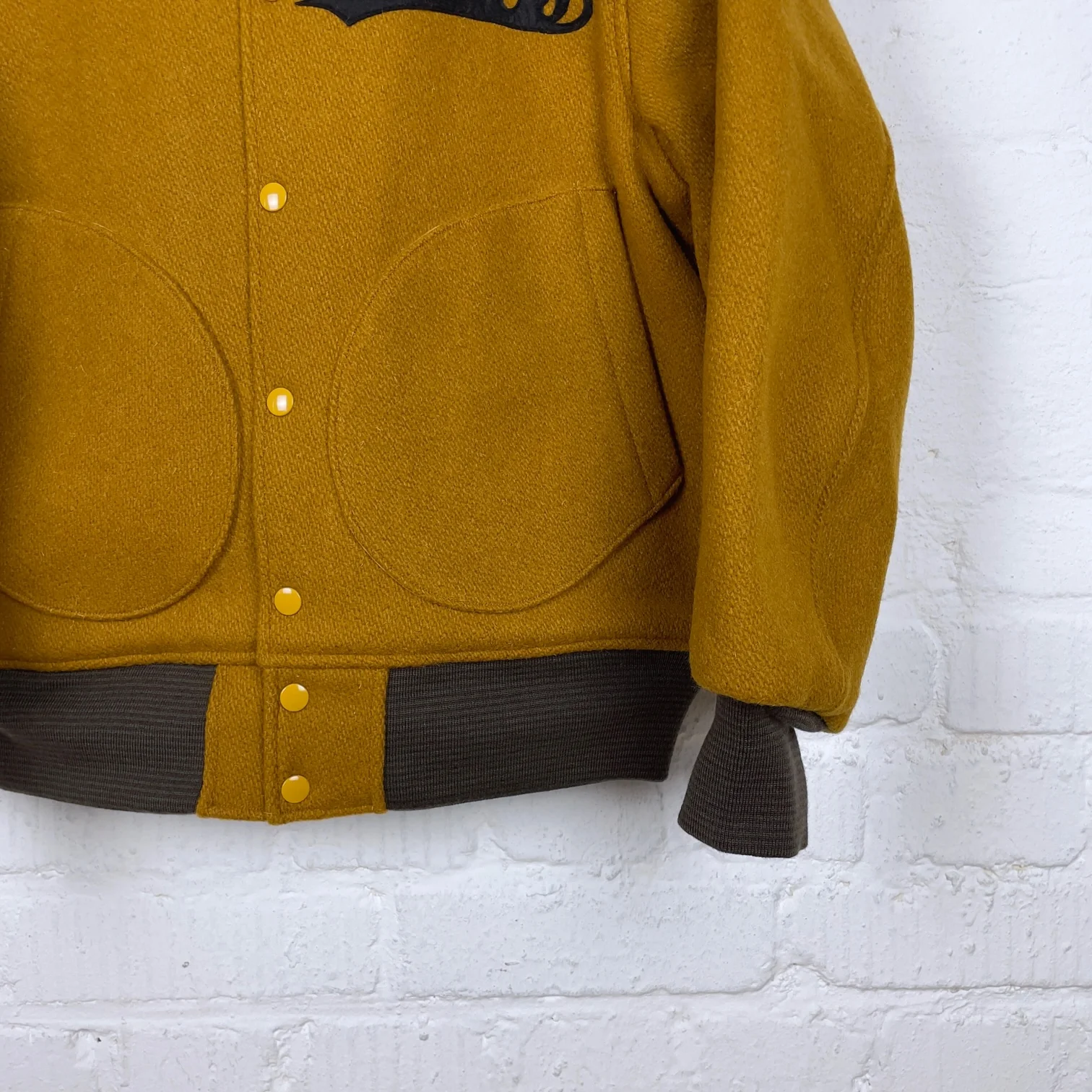 whitesville | 30oz all wool melton award jacket "heritage" - gold - Image 4