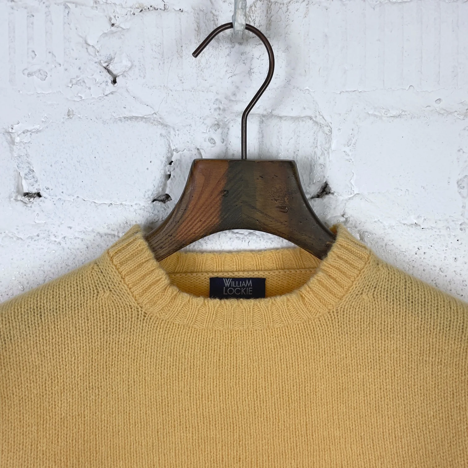 william lockie x stuf|f | gullan super geelong crew neck - canary - Image 3