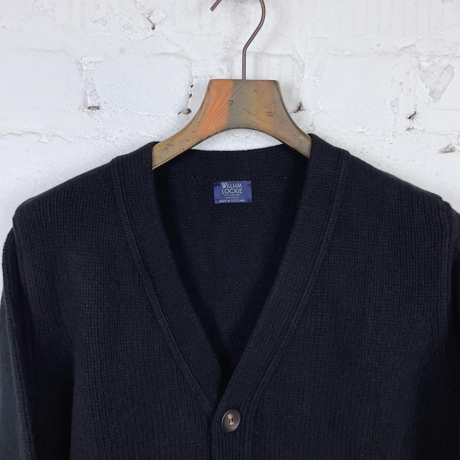 william lockie x stuf|f | lonny 2-pocket cardigan lambswool - black - Image 2