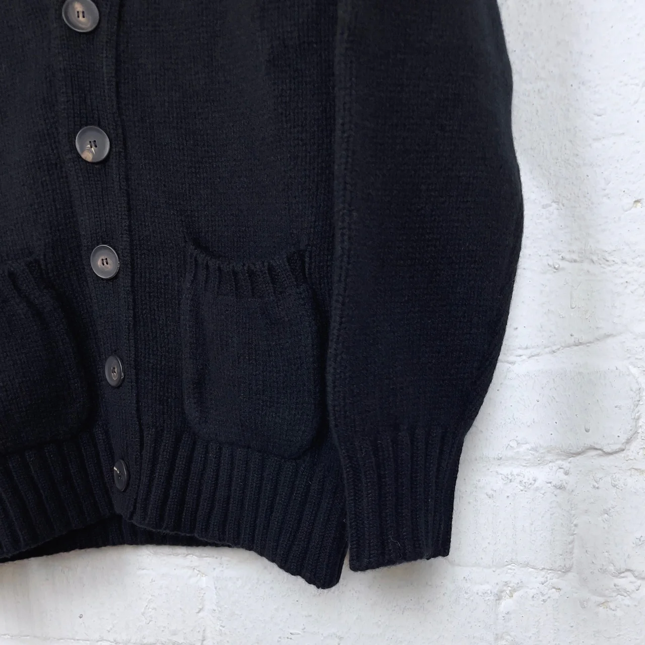 william lockie x stuf|f | lonny 2-pocket cardigan lambswool - black - Image 3