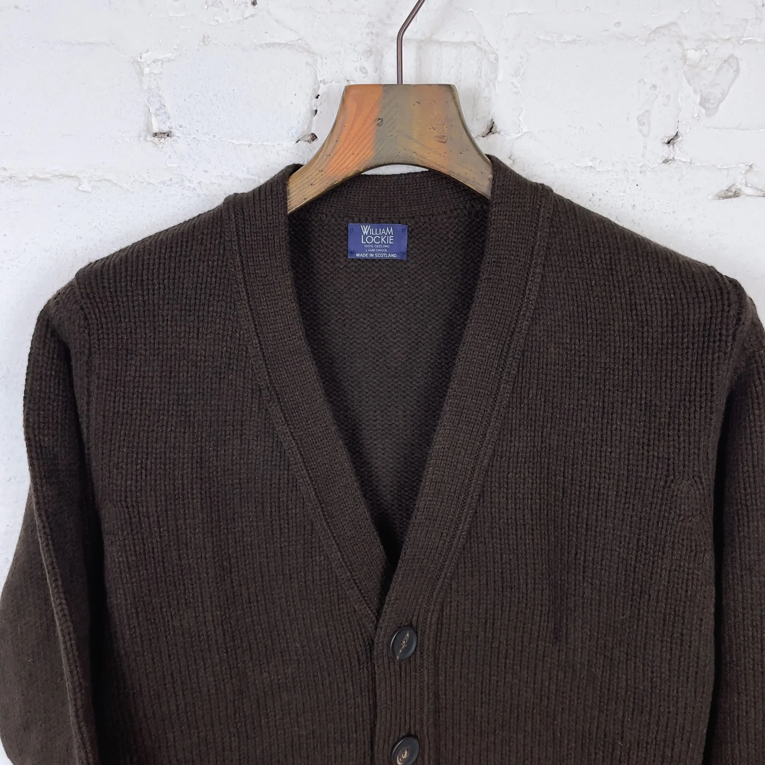 william lockie x stuf|f | lonny 2-pocket cardigan lambswool - ebony - Image 2