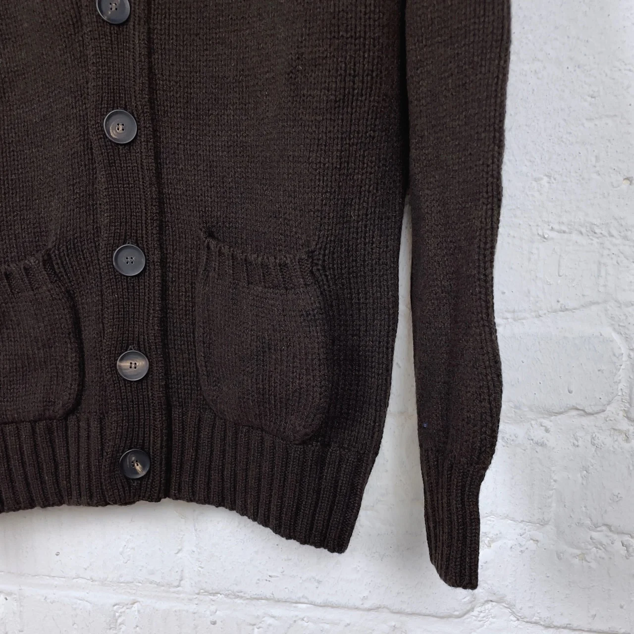 william lockie x stuf|f | lonny 2-pocket cardigan lambswool - ebony - Image 3