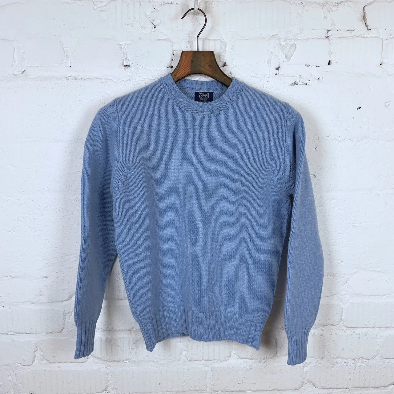 william lockie x stuf|f | lonny 4-ply crew neck sweater - glacier
