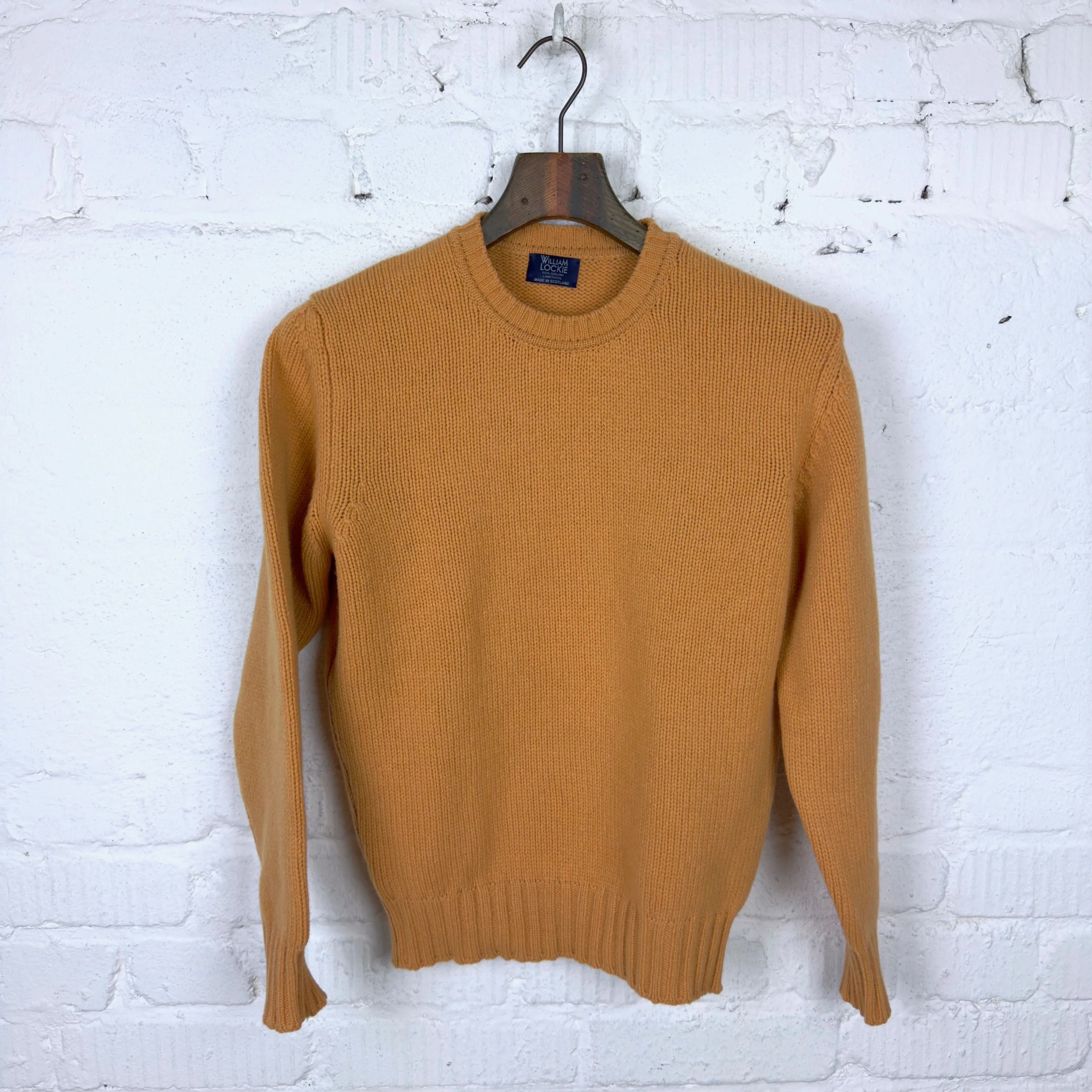 william lockie x stuf|f | lonny 4-ply crew neck sweater - harvest gold