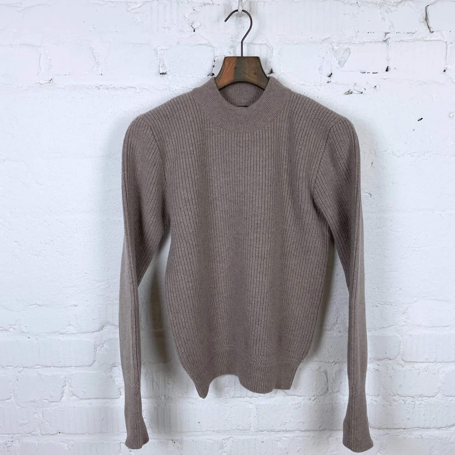 william lockie x stuf|f | seth turtle neck rib sweater - mushroom