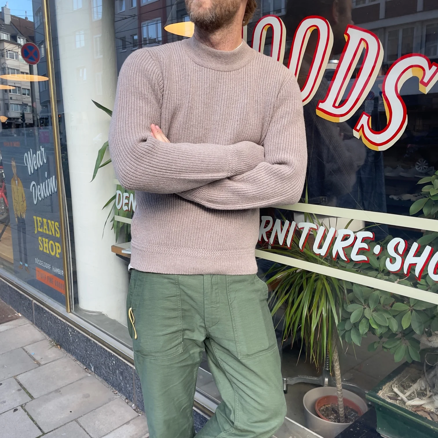 william lockie x stuf|f | seth turtle neck rib sweater - mushroom - Image 2