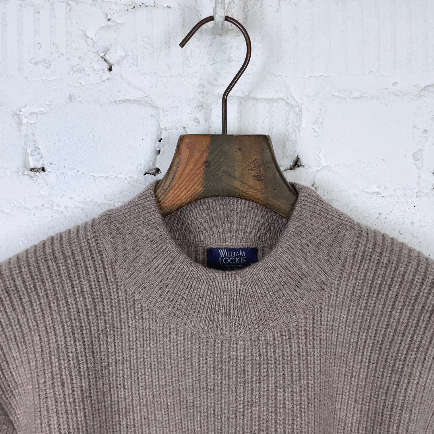william lockie x stuf|f | seth turtle neck rib sweater - mushroom - Image 4