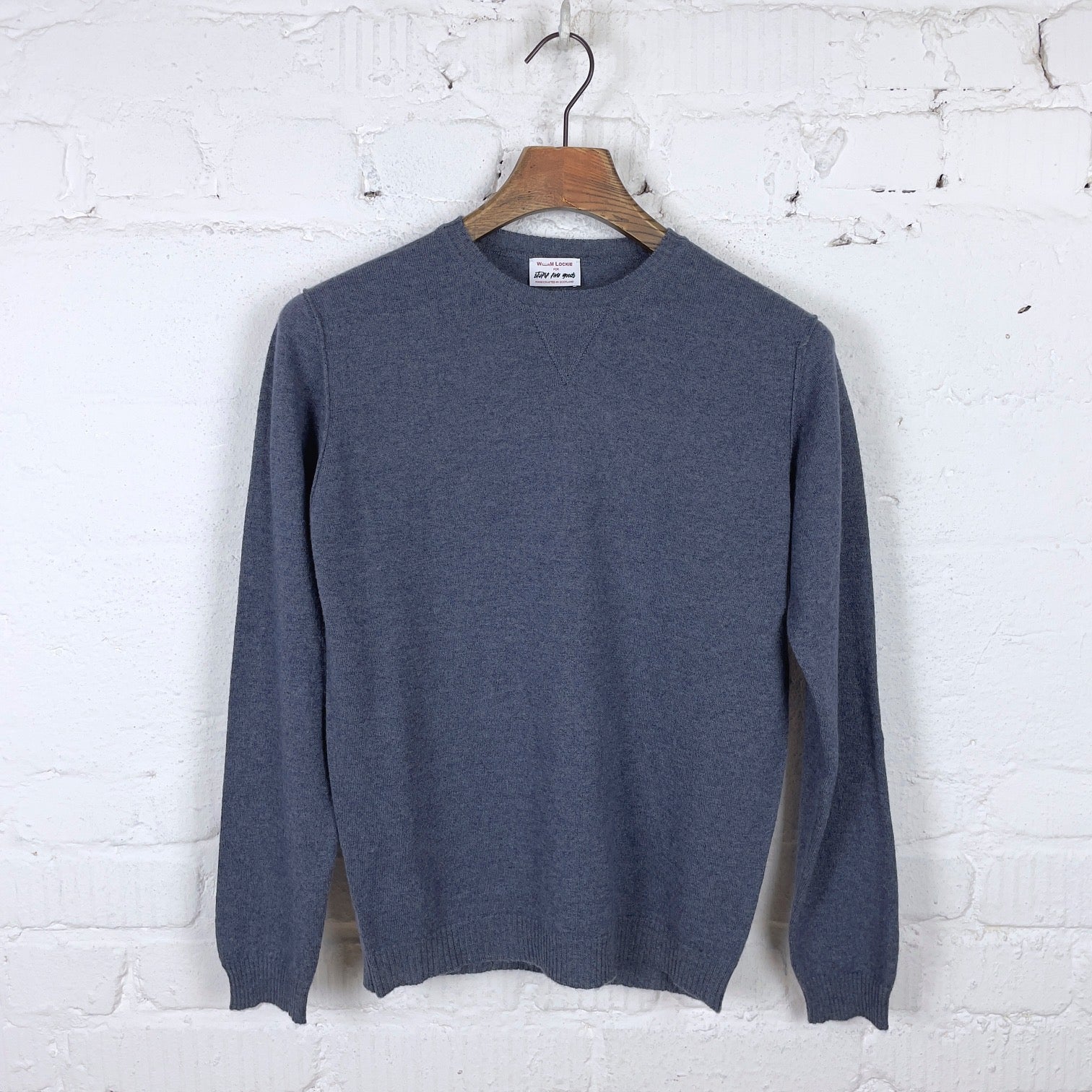 william lockie x stuf|f | vintage crew inset sweater cashmere-linen - selvedge