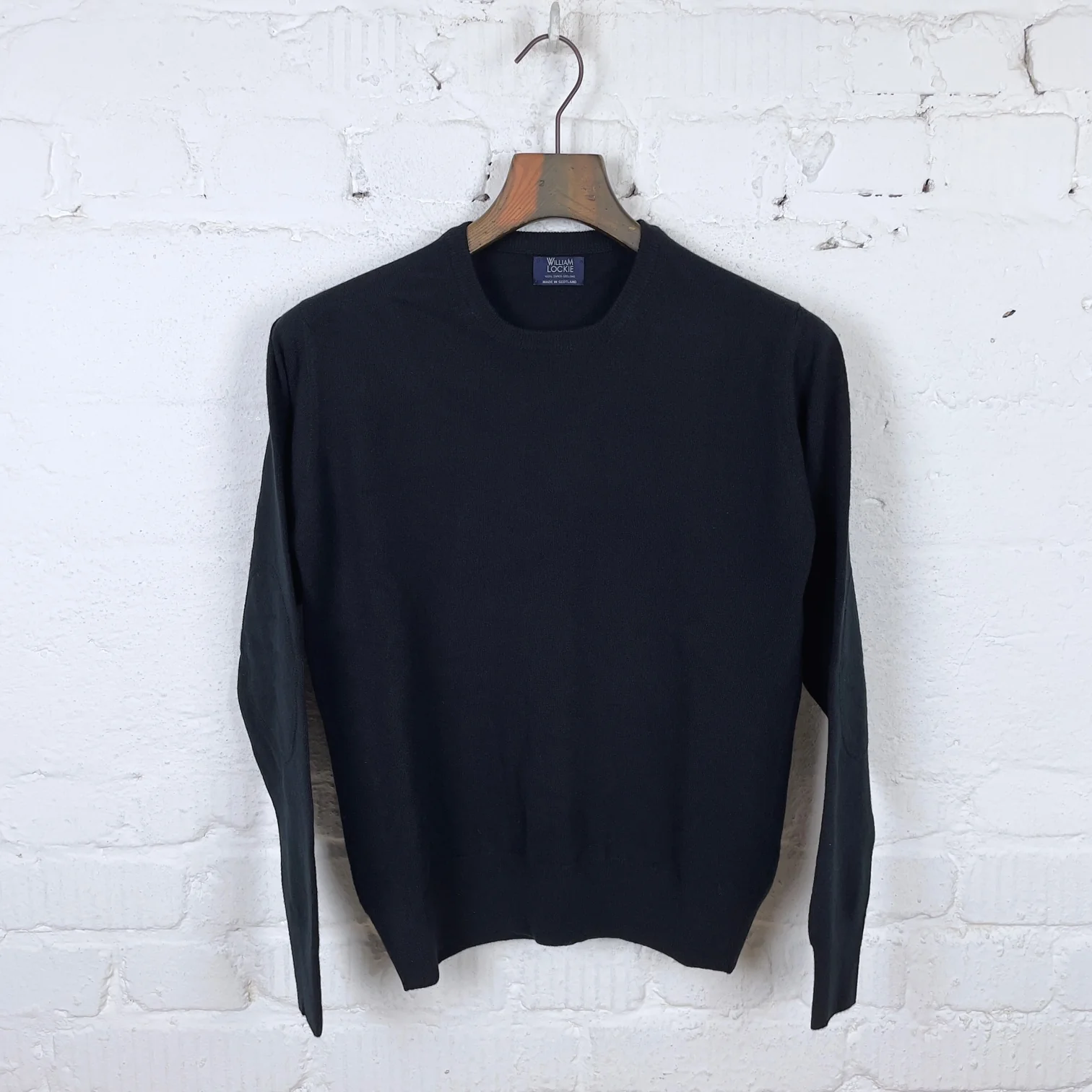william lockie x stuf|f | vintage gordon patch crew neck sweater - black