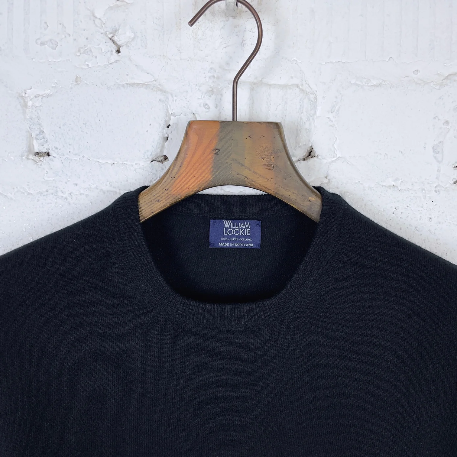 william lockie x stuf|f | vintage gordon patch crew neck sweater - black - Image 2