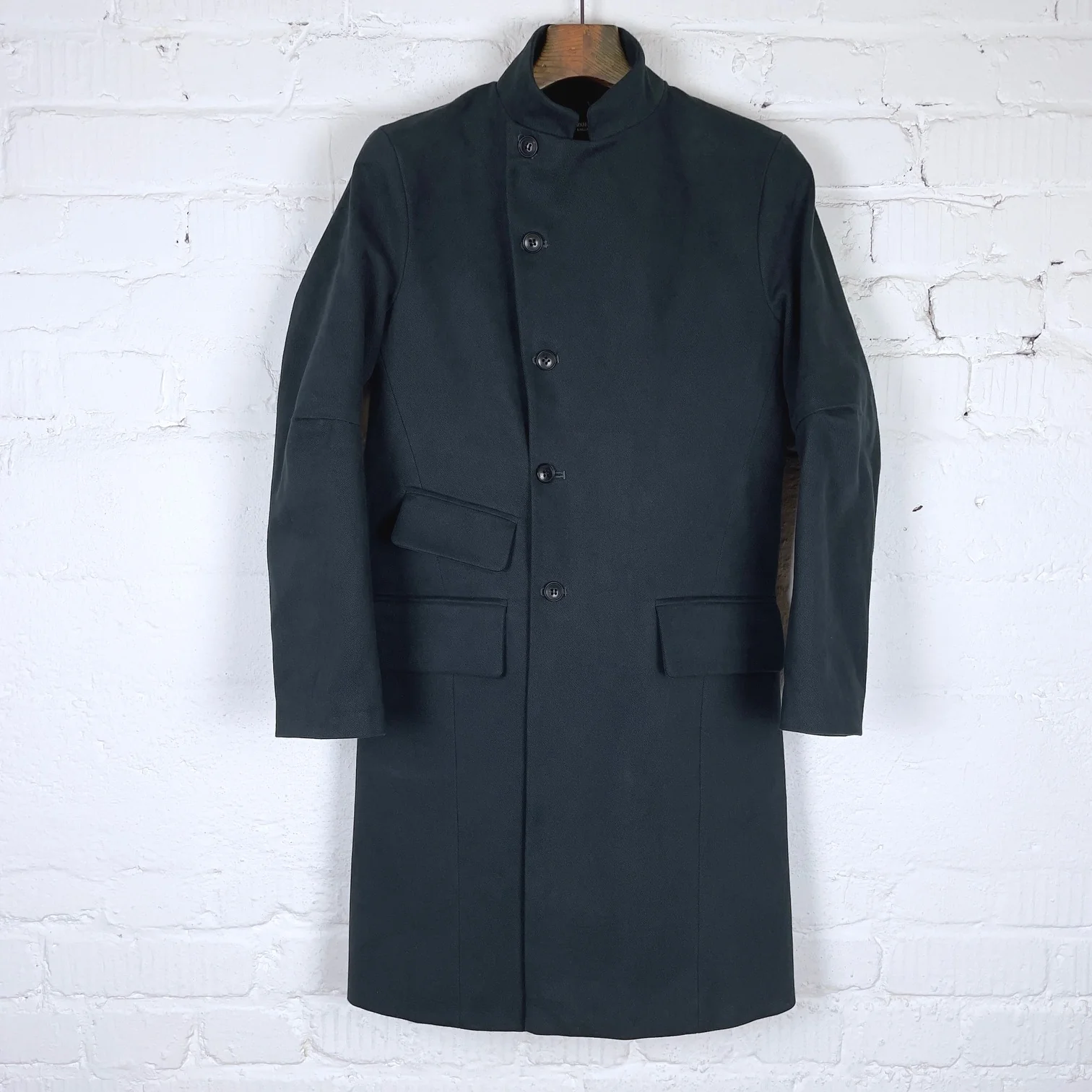 workhouse | east end coat in cotton drill - black - Image 4