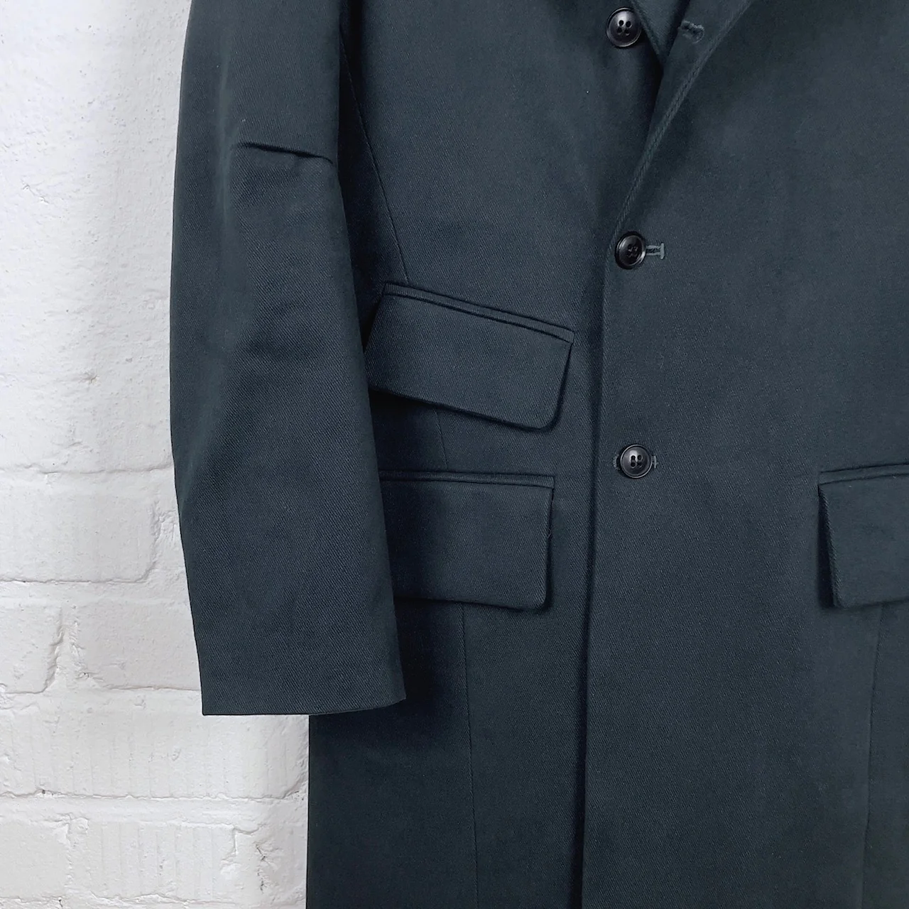 workhouse | east end coat in cotton drill - black - Image 7