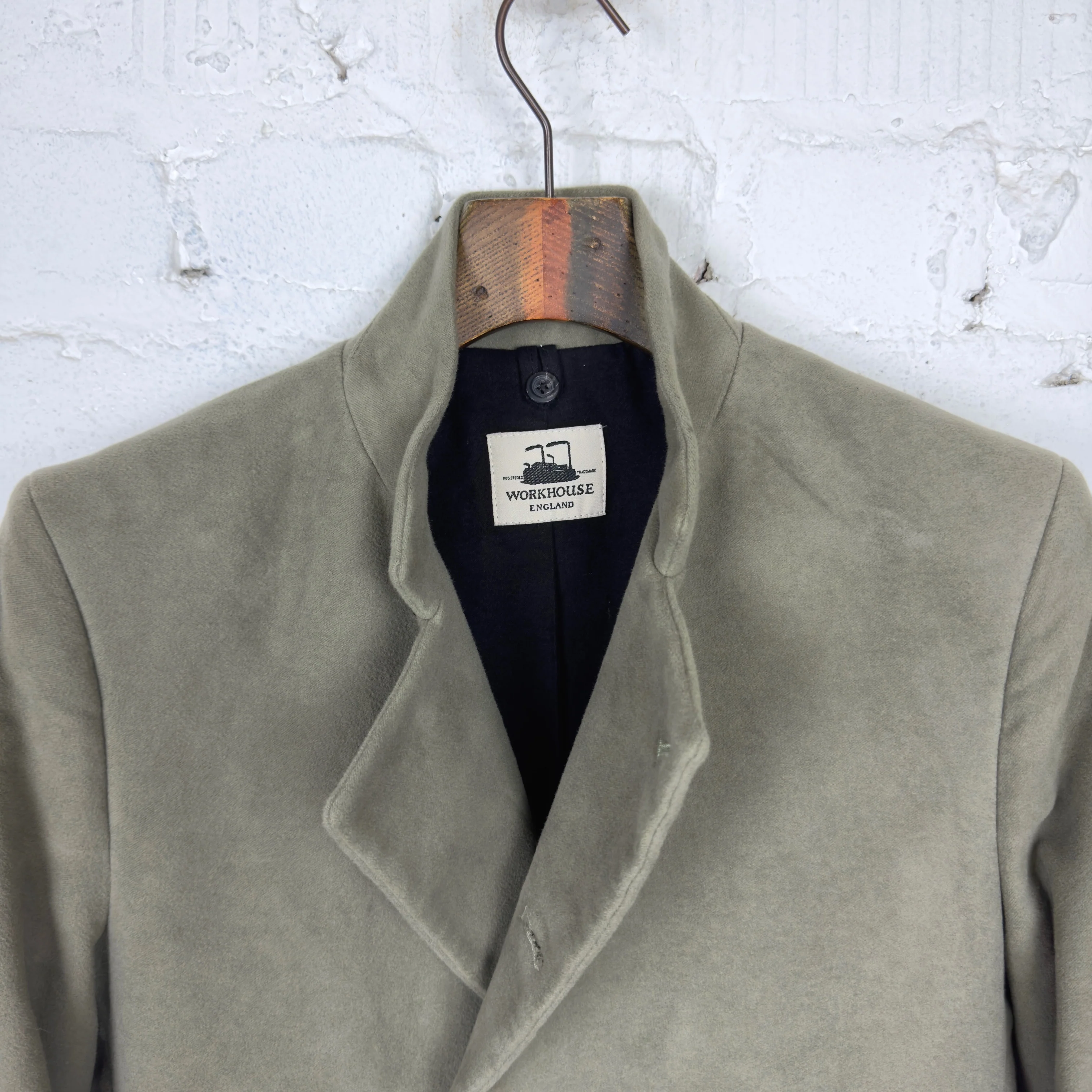 workhouse | east end coat moleskin dark lovat - Image 4