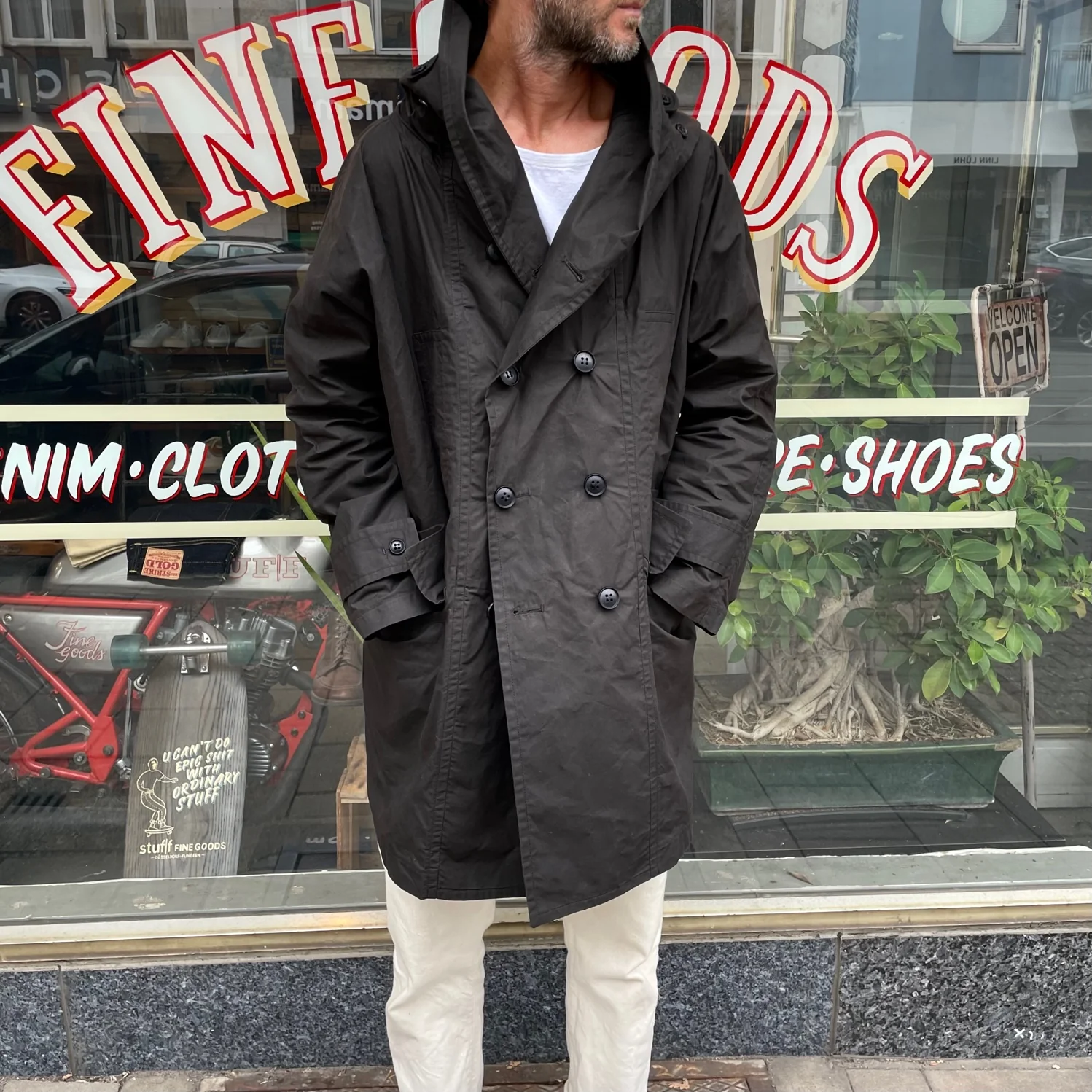 workhouse | fisherman long coat dark olive - Image 3