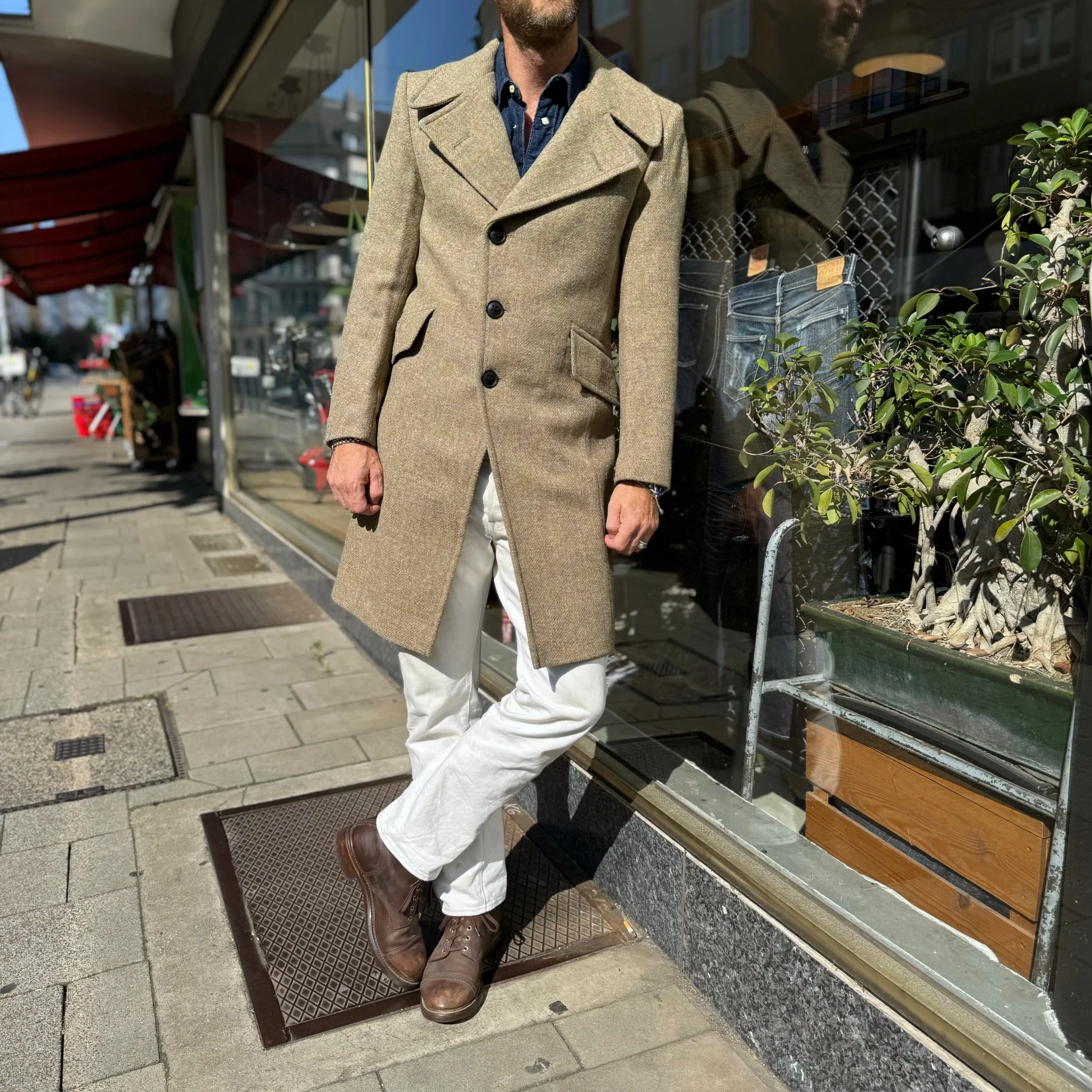 workhouse | pip coat harris tweed sage - Image 2