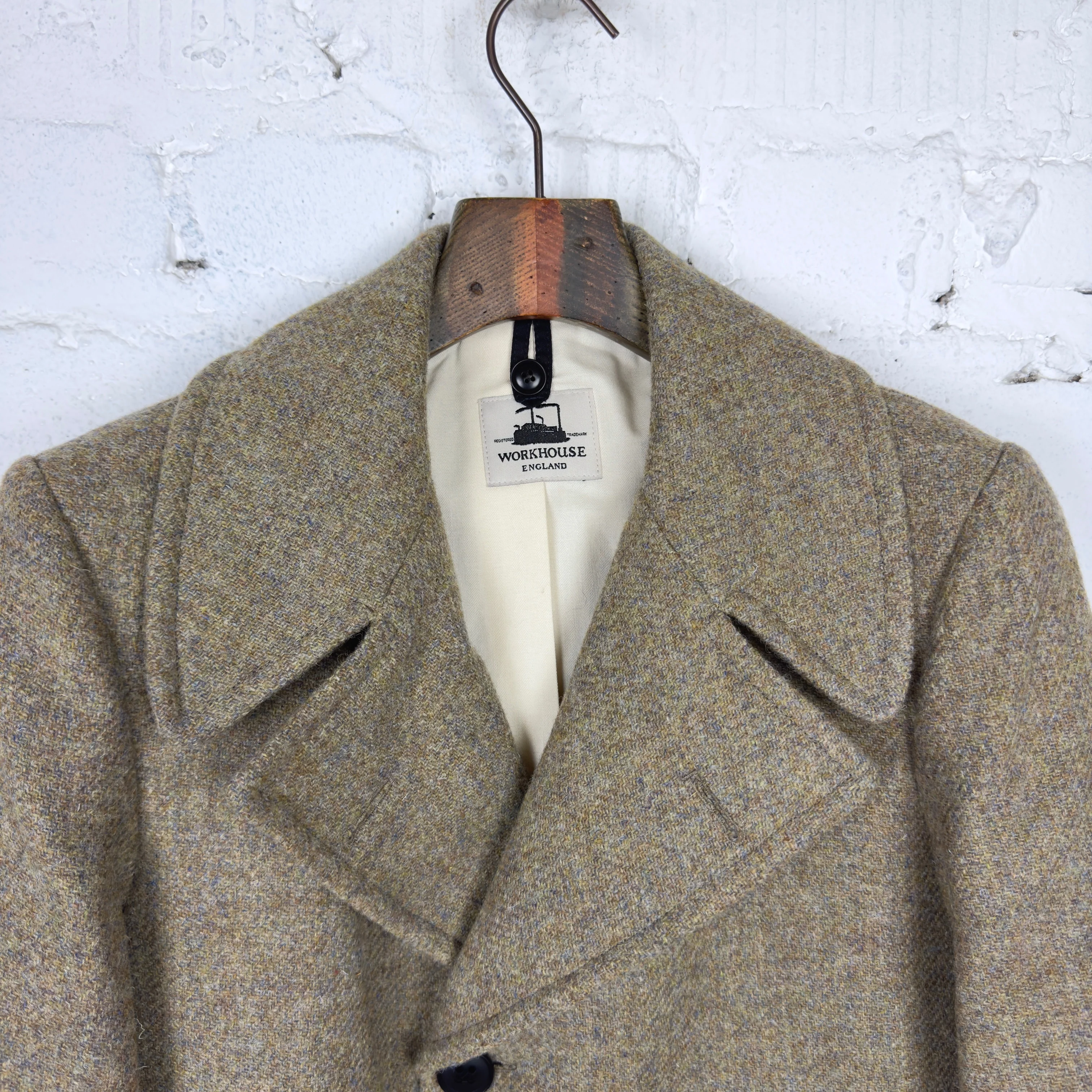 workhouse | pip coat harris tweed sage - Image 4