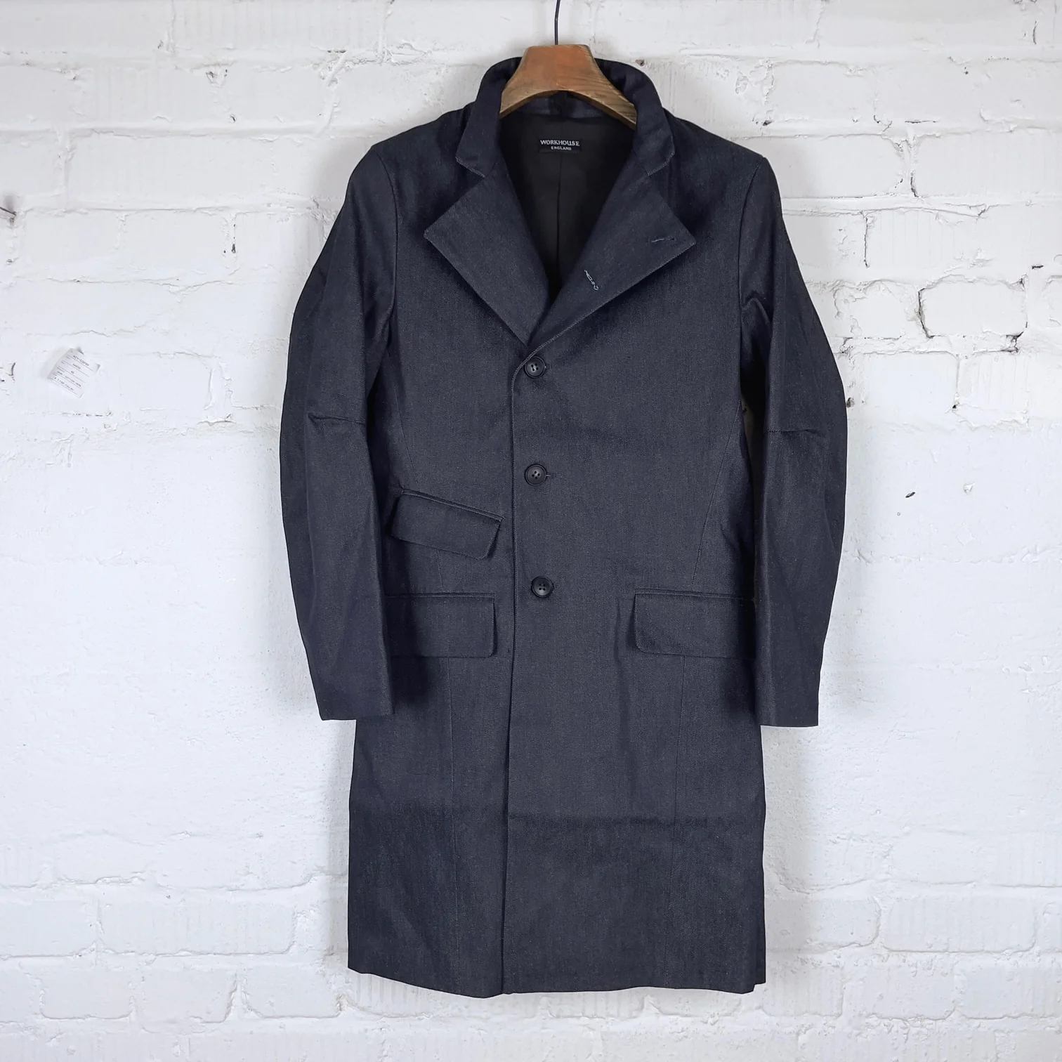 workhouse x stuf|f | east end coat in dark denim (nos)