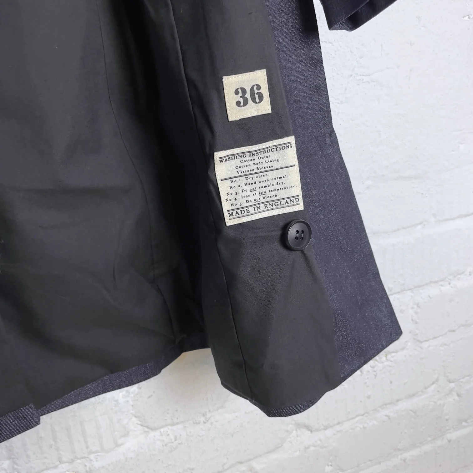 workhouse x stuf|f | east end coat in dark denim (nos) - Image 8