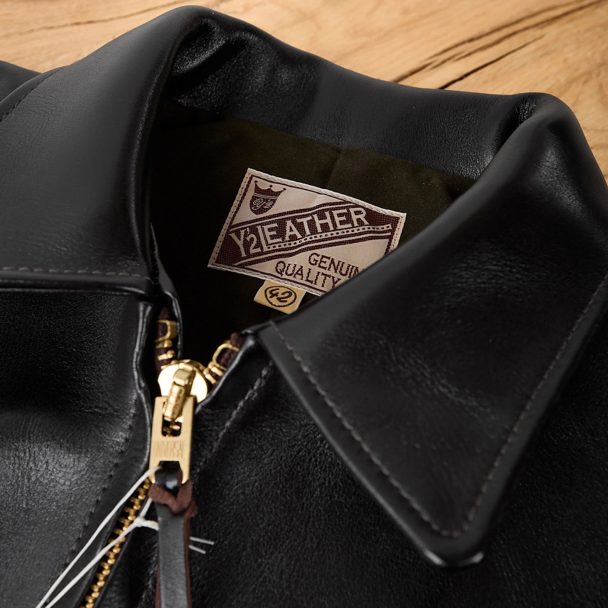 y'2 leather | aniline steer single riders (lsr-42)- black (teacore) - Image 4