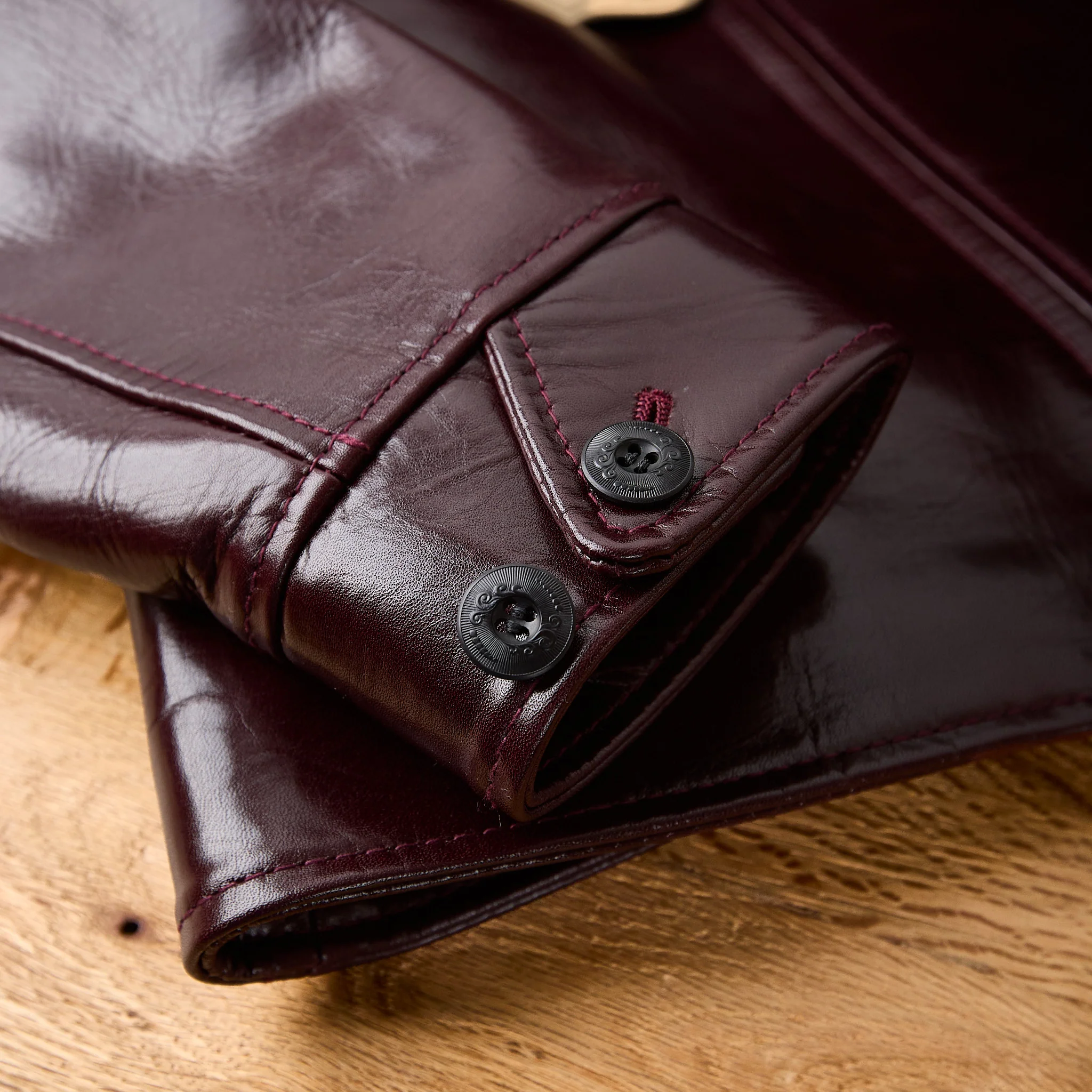 y'2 leather | aniline steer single riders (lsr-42)- cherry - Image 6