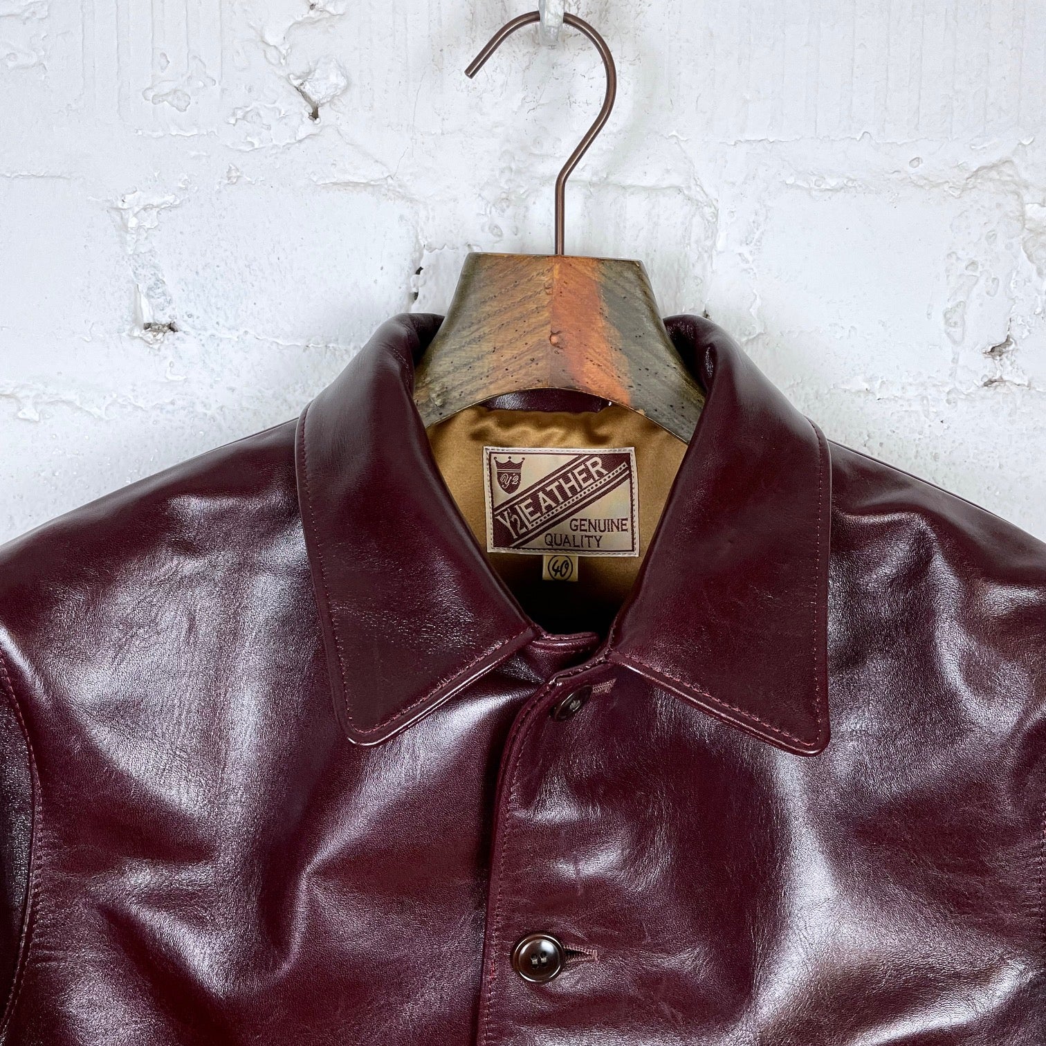 y'2 leather | civilian model a-1 jacket (lb-149) - cherry - Image 3