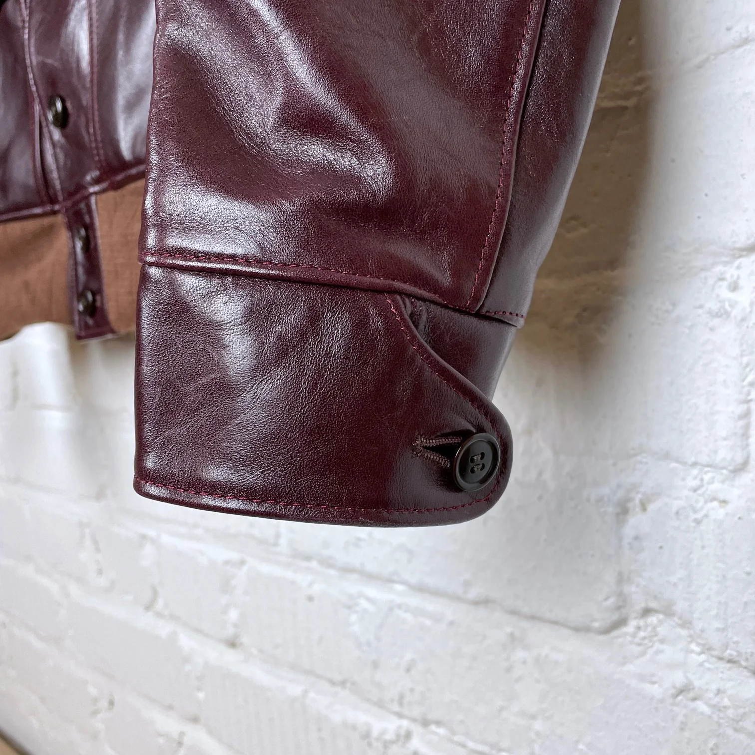 y'2 leather | civilian model a-1 jacket (lb-149) - cherry - Image 5