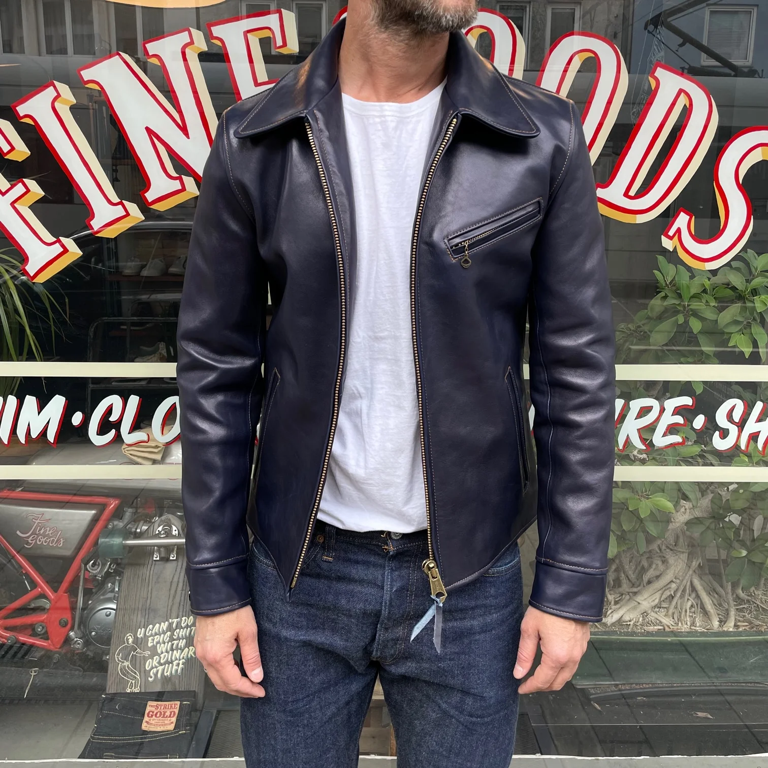 y'2 leather | indigo horse single riders jacket (ir-42) - Image 3