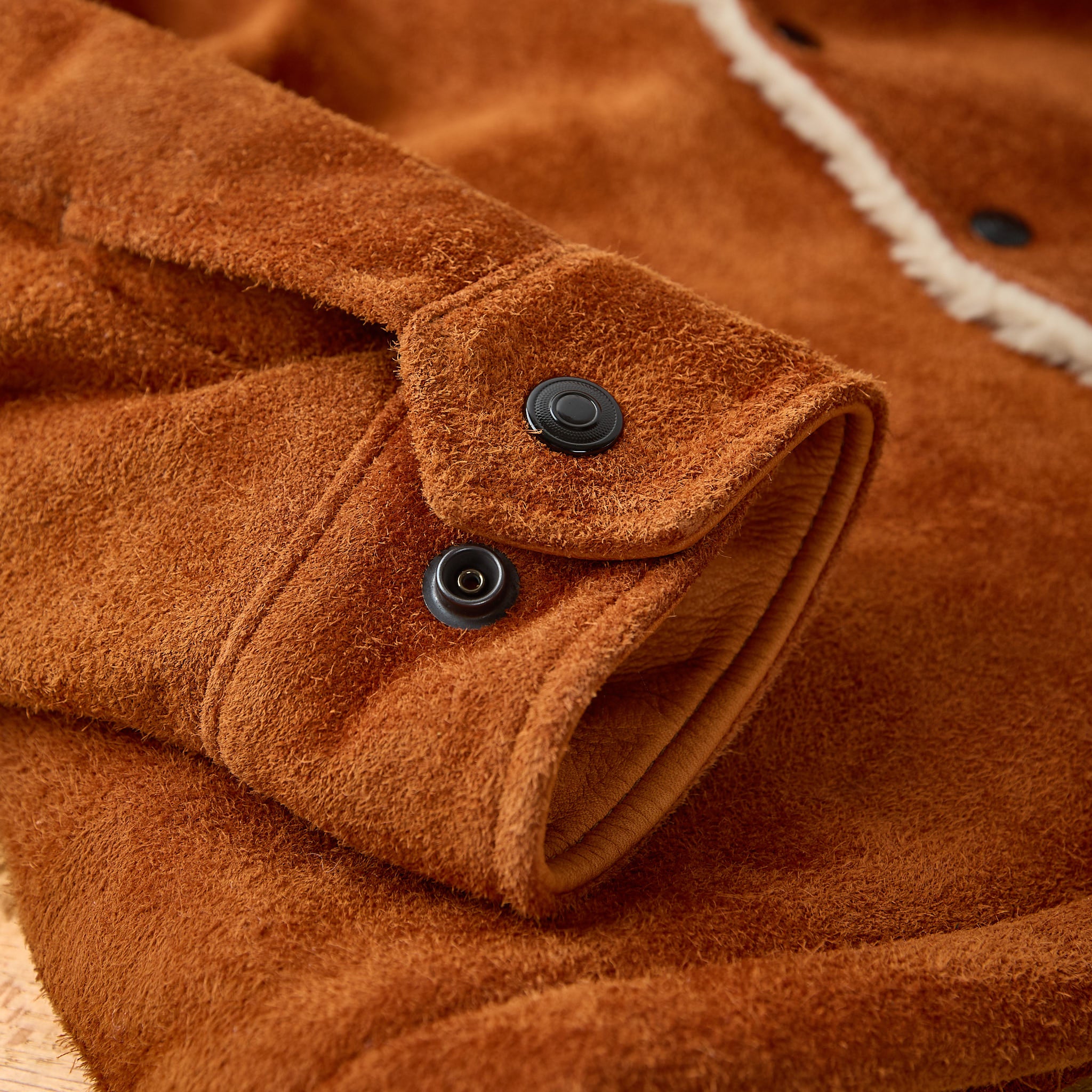 y'2 leather | steer roughout ranch coat (wj-02) - camel - Image 6
