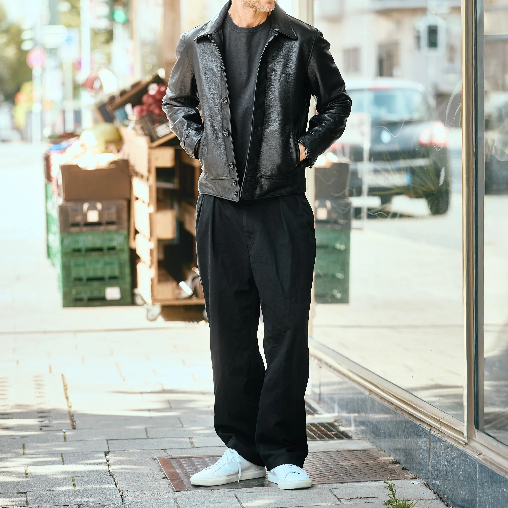 y'2 leather x stuf|f | 10 years anniversary cossack jacket (sb-162) - black - Image 3