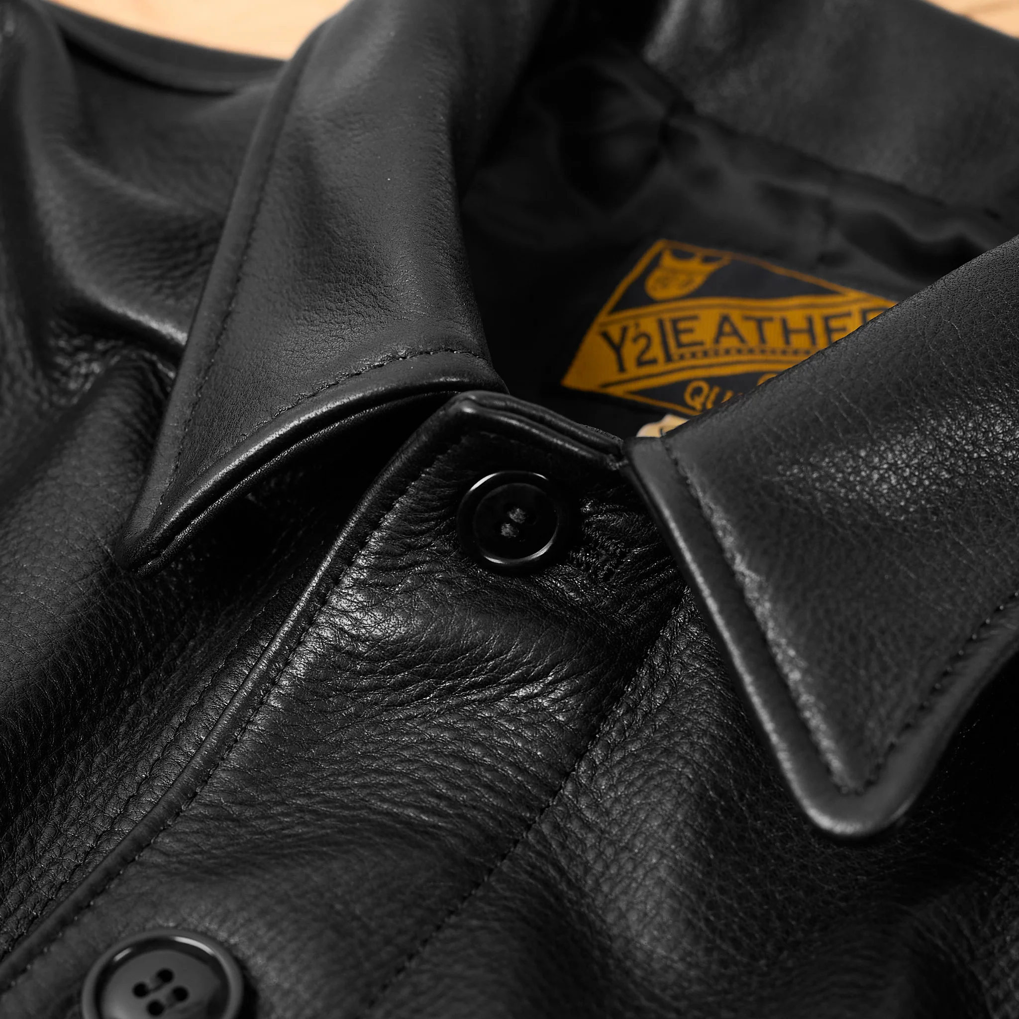 y'2 leather x stuf|f | 10 years anniversary cossack jacket (sb-162) - black - Image 5