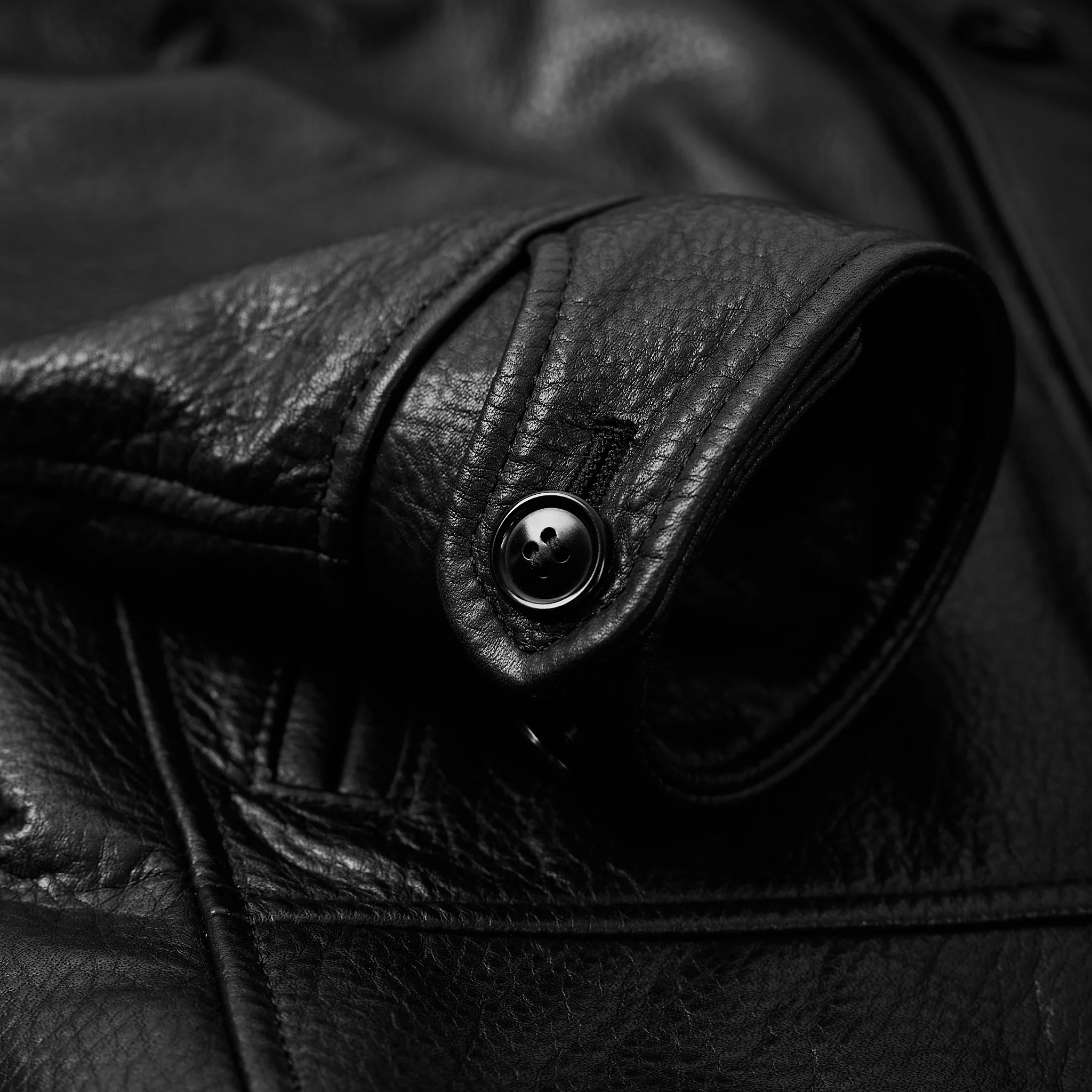 y'2 leather x stuf|f | 10 years anniversary cossack jacket (sb-162) - black - Image 8