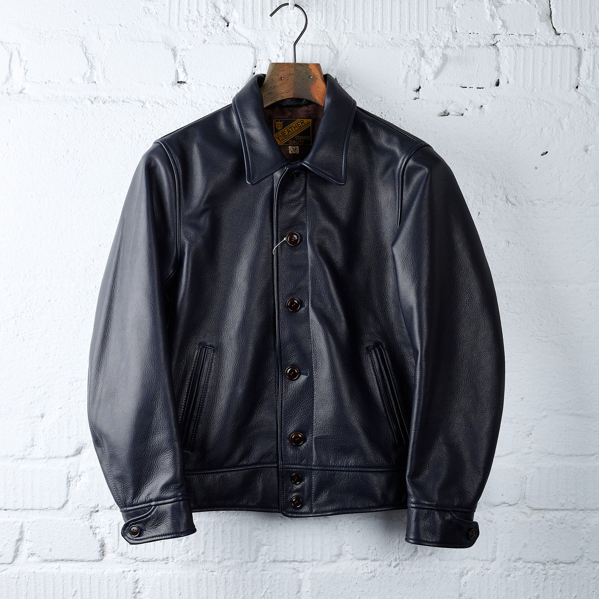 y'2 leather x stuf|f | 10 years anniversary cossack jacket (sb-162) - navy